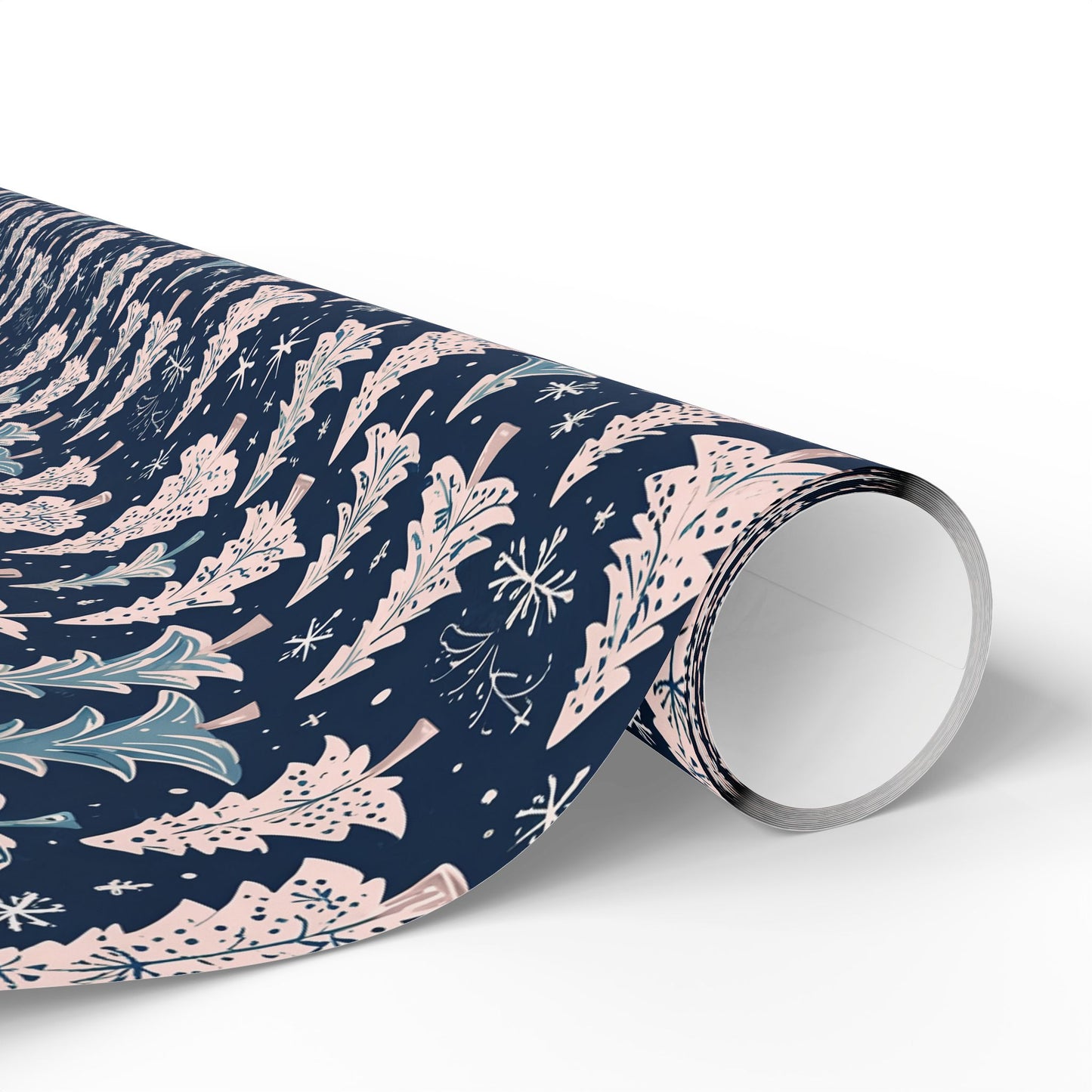 Elegant Pink & Navy Holiday Wrapping Papers