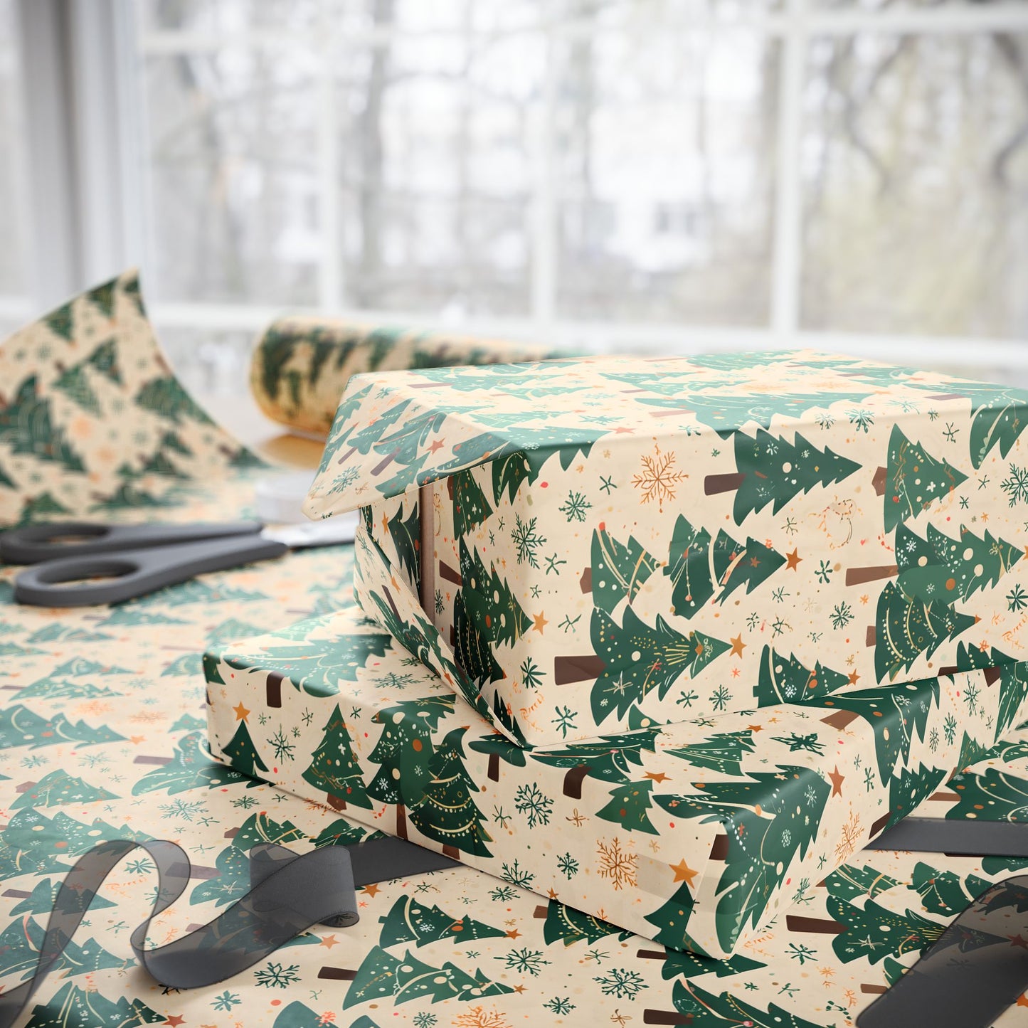 Tinsel Tannenbaum – Classic Christmas Tree Wrapping Paper