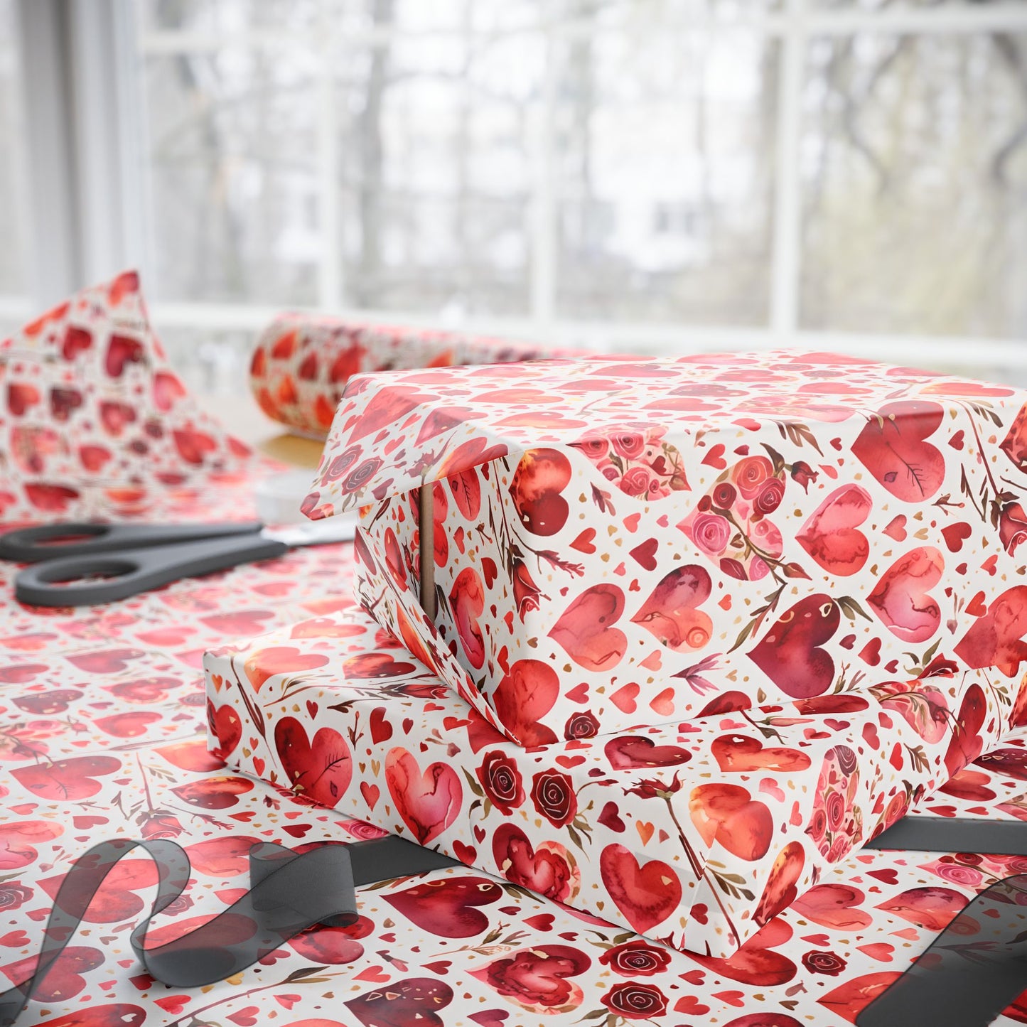 Romantic Heart Wrapping Paper