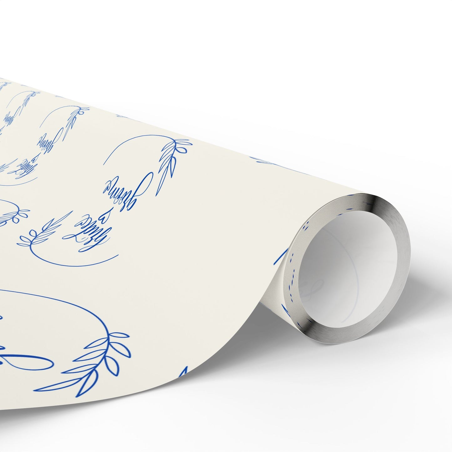 Bride & Groom Gift Wrap in Blue