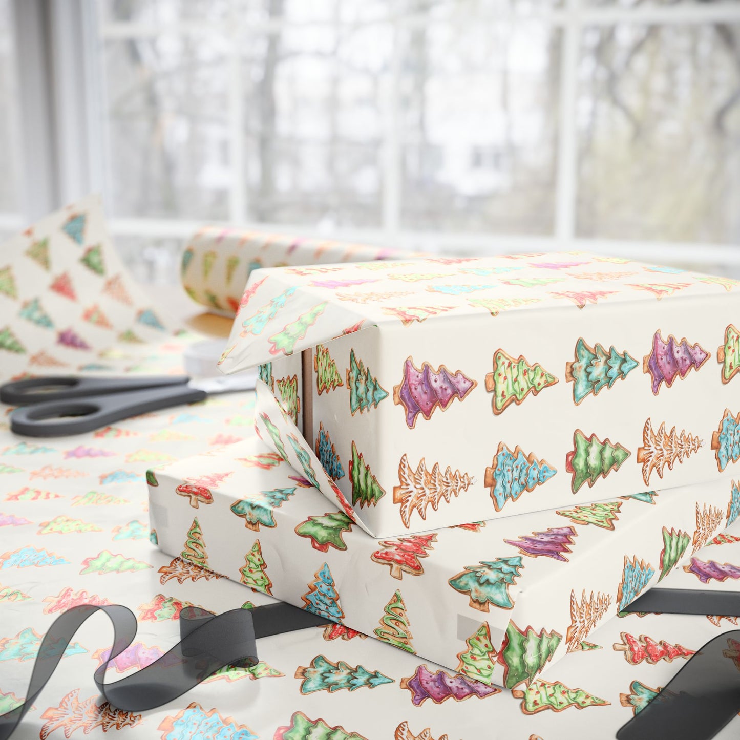 Tree - mendously Tasty – Christmas Cookie Tree Wrapping Paper