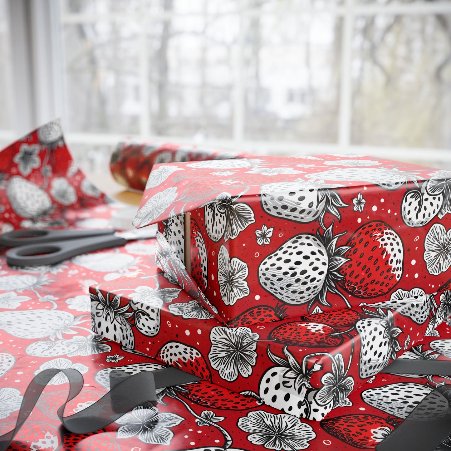 Berry Bold – Strawberry Pop Art Wrapping Paper