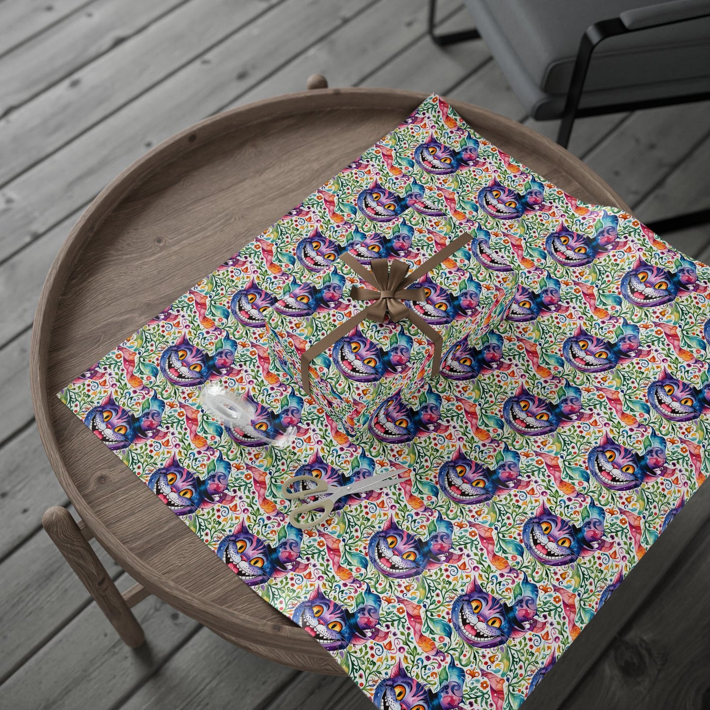 Colorful Cheshire Cat Wrapping Paper