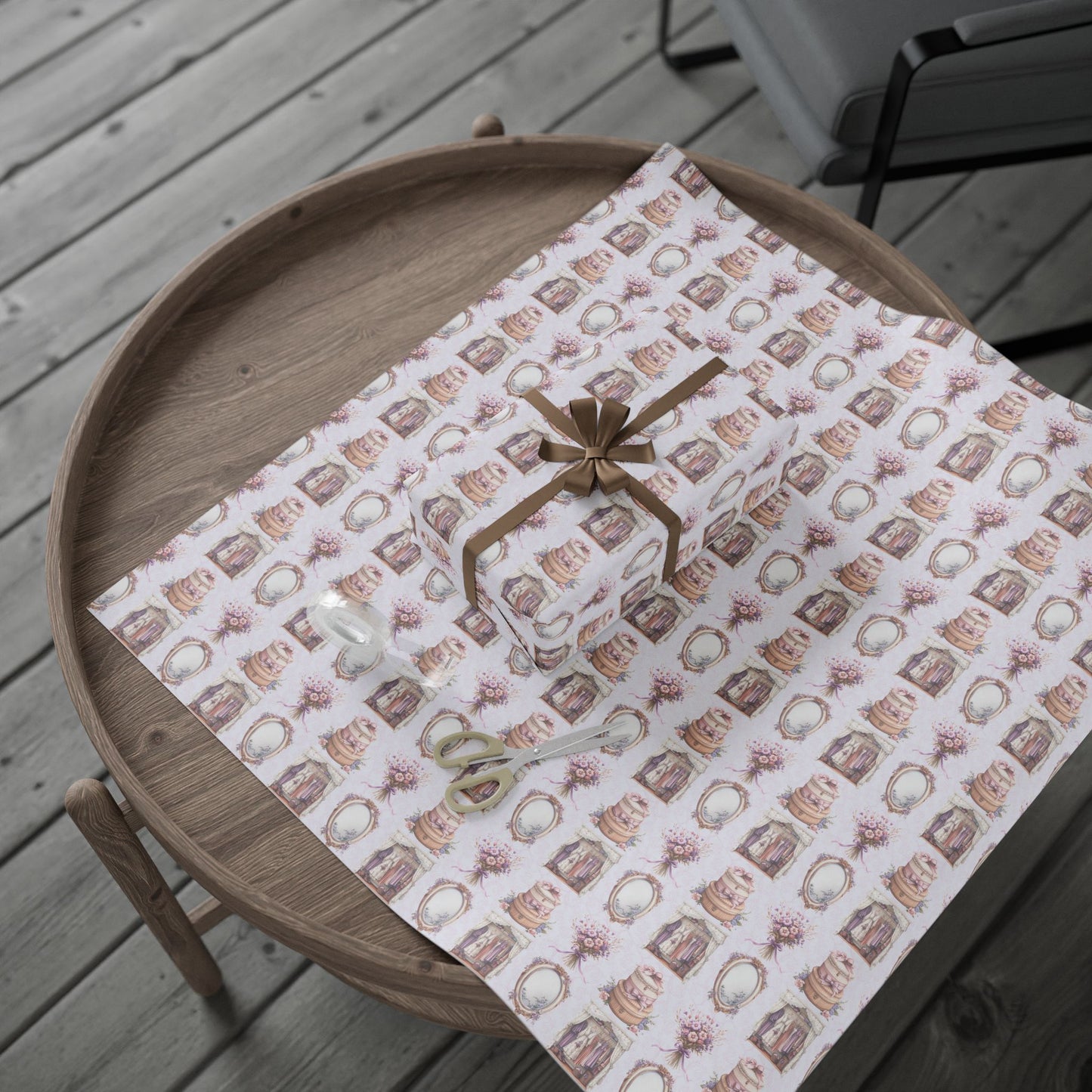 Elegant Wedding or Bachelorette Vintage Wrapping Paper