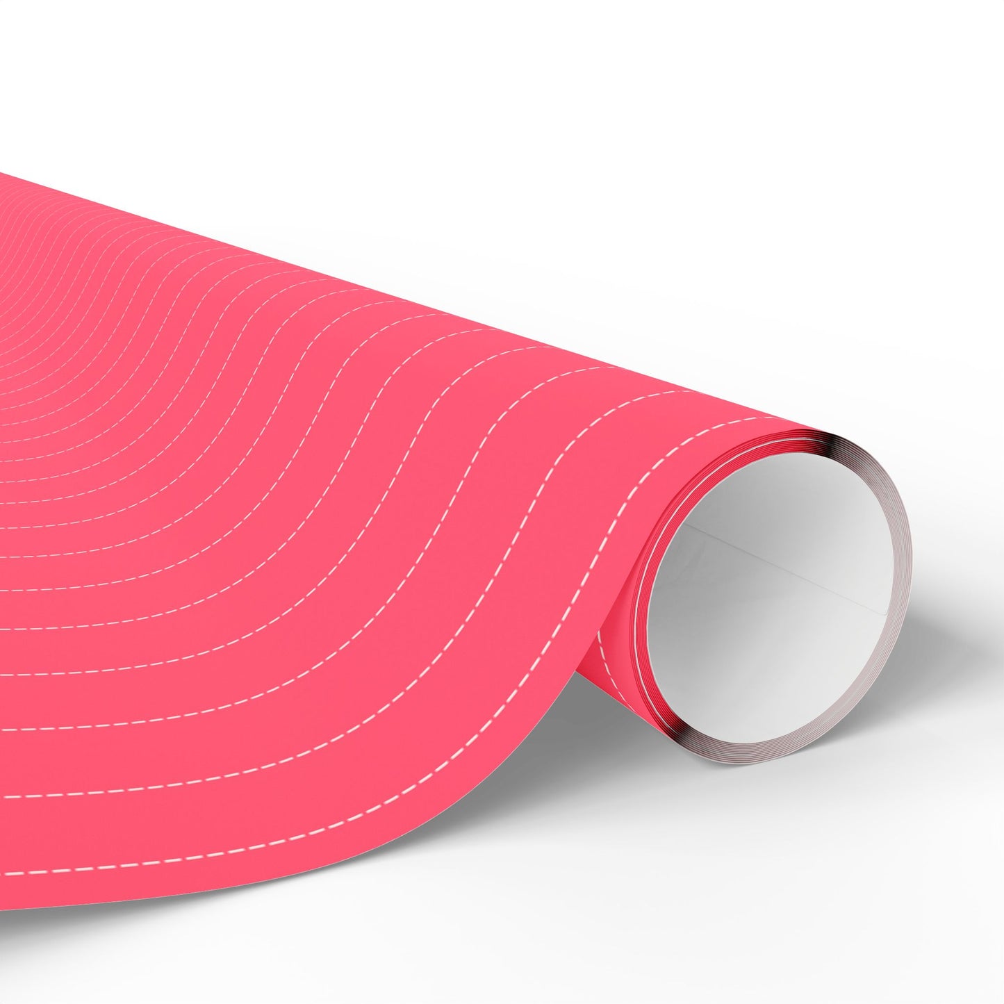 Bright Pink & Cream Striped Wrapping Paper