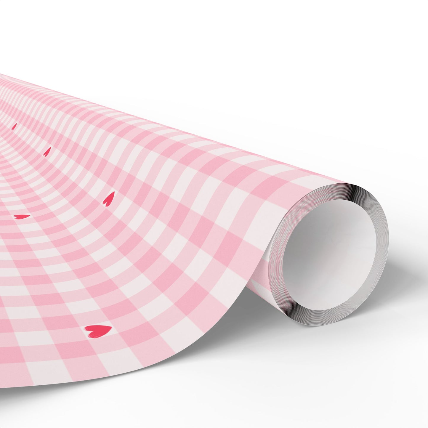 Pink Gingham Wrapping Paper
