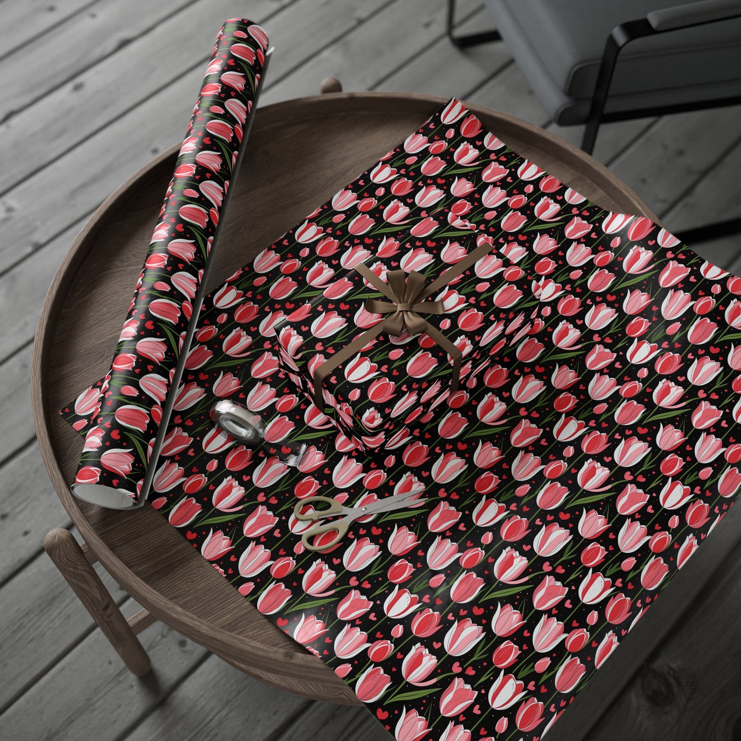 Elegant Pink Tulip Wrapping Paper