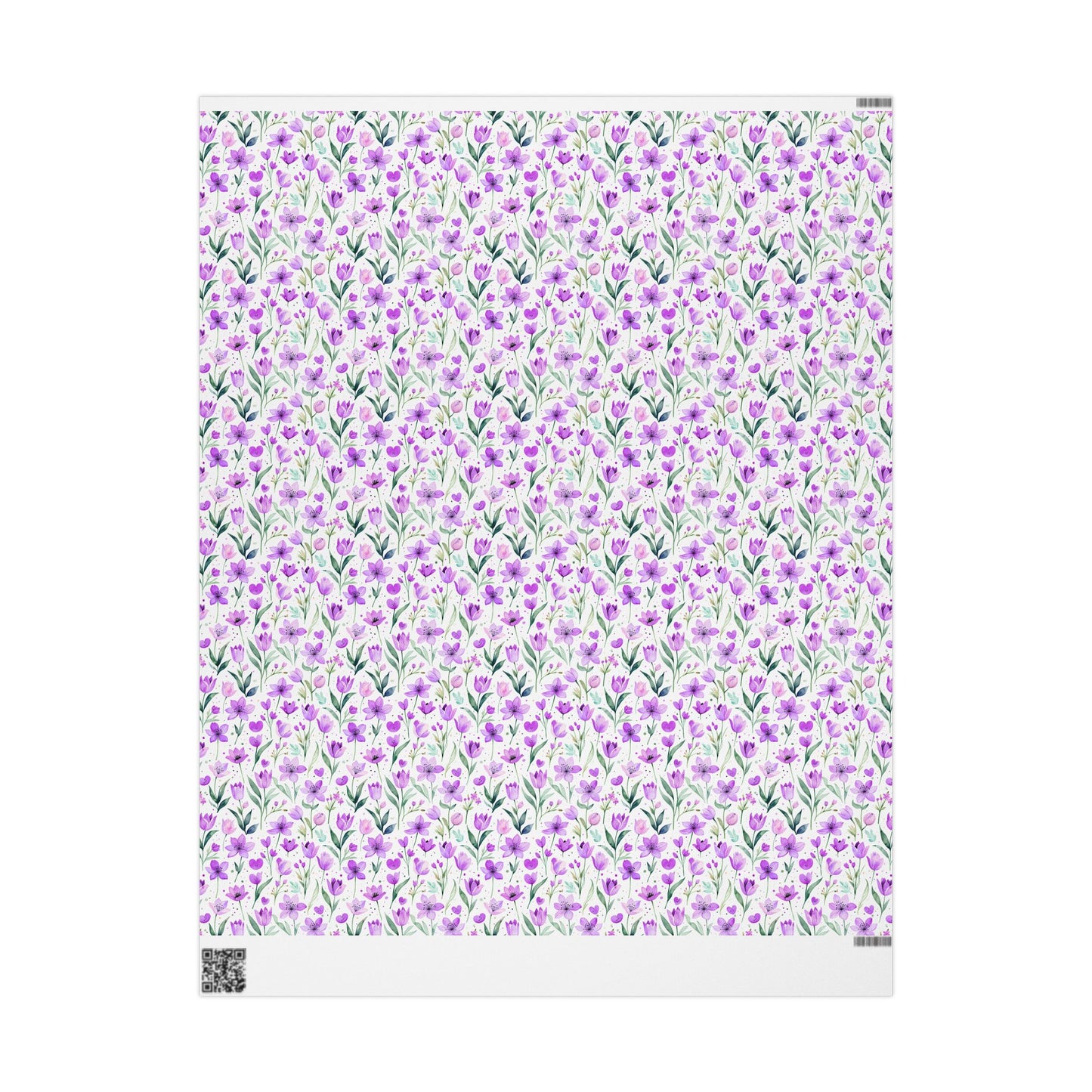 Purple Floral Gift Wrap Rolls