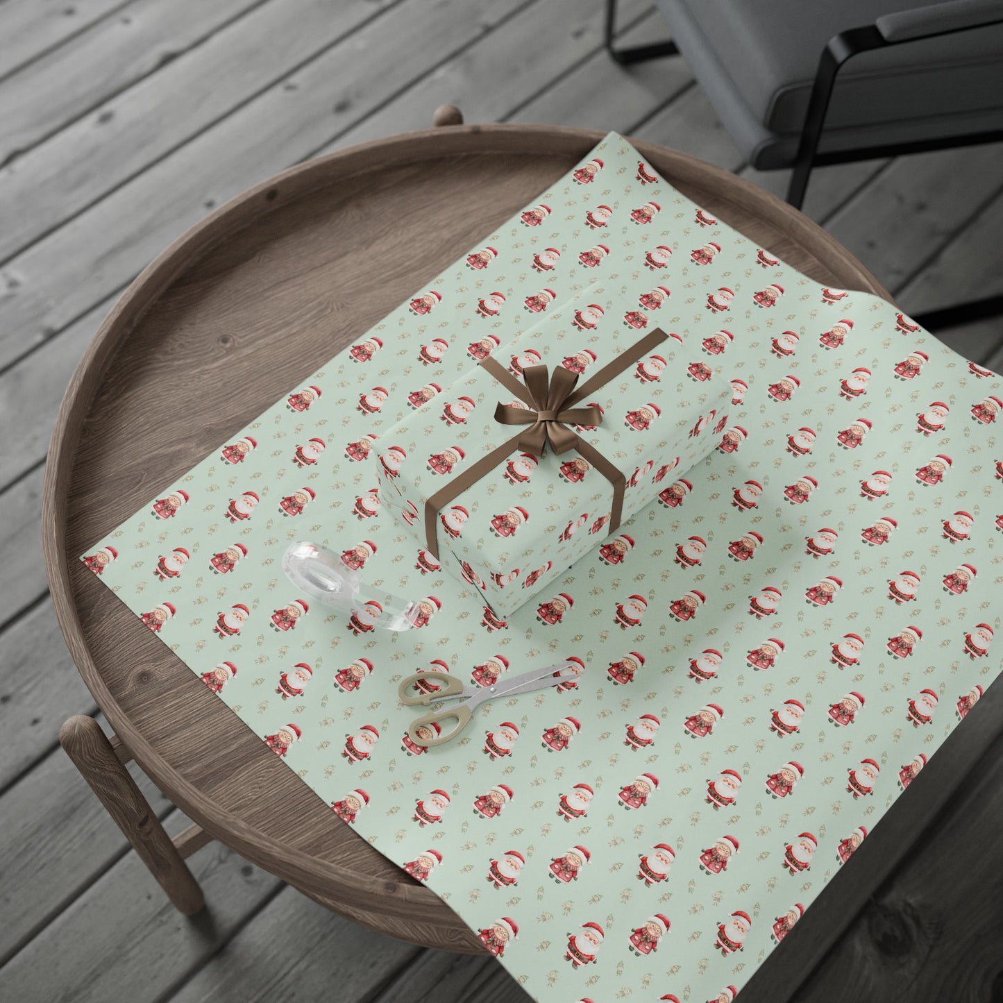 Mint to Be Merry – Santa & Mrs. Claus Wrapping Paper