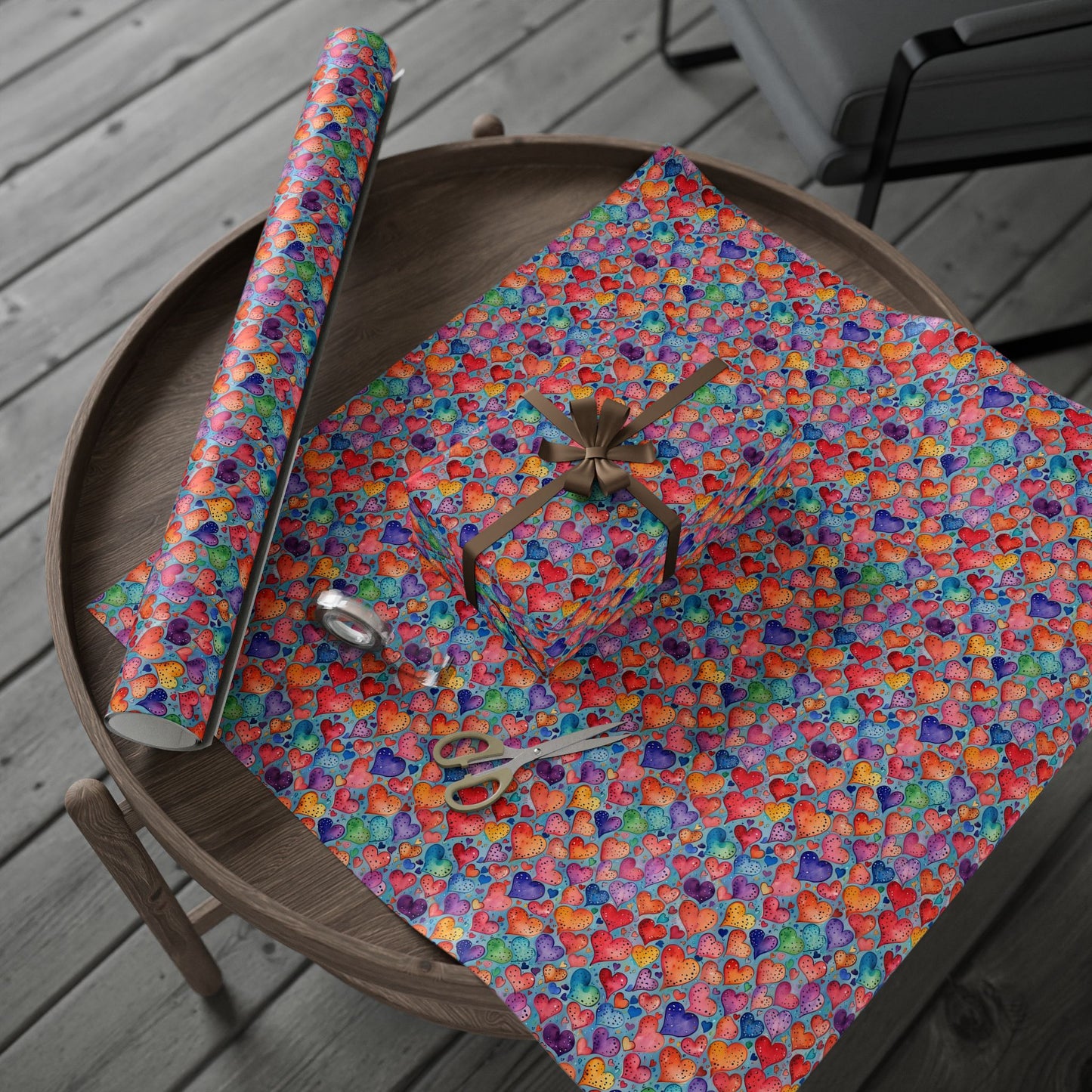 Vibrant Love Wrapping Paper - Colorful Gift Wrap