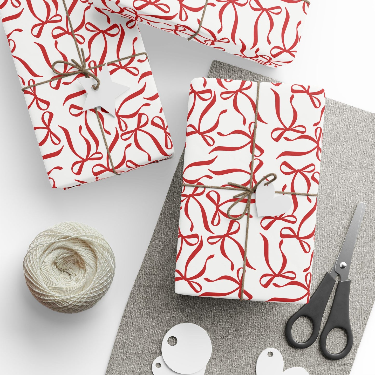Ribbon Riot – Modern Red Bow Wrapping Paper
