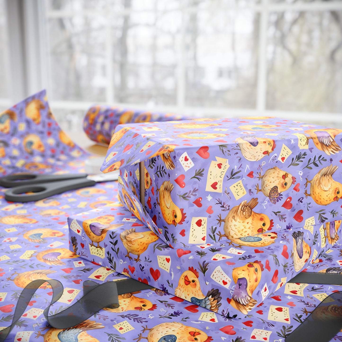 Gift Wrap: Chicken Print