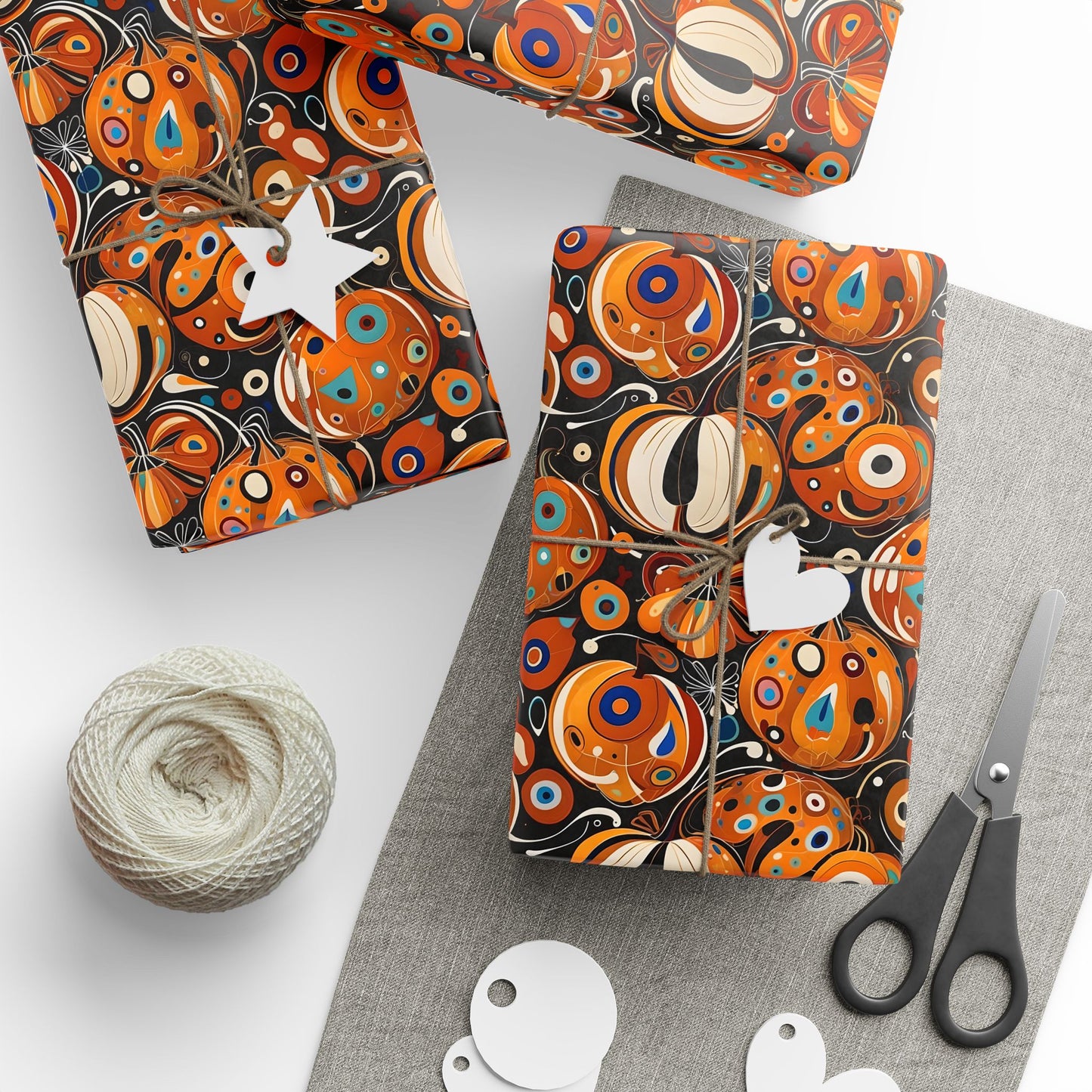 Abstract Pumpkin Wrapping Papers