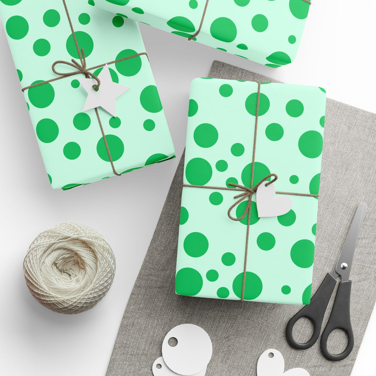 Green Dots – Festive Polka Wrap