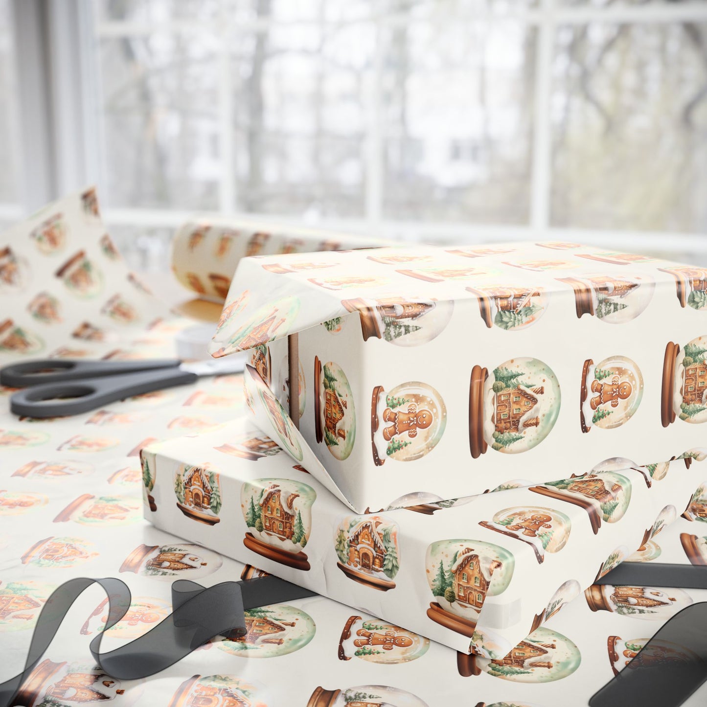 Shake It Off – Gingerbread Globe Glow Wrapping Paper