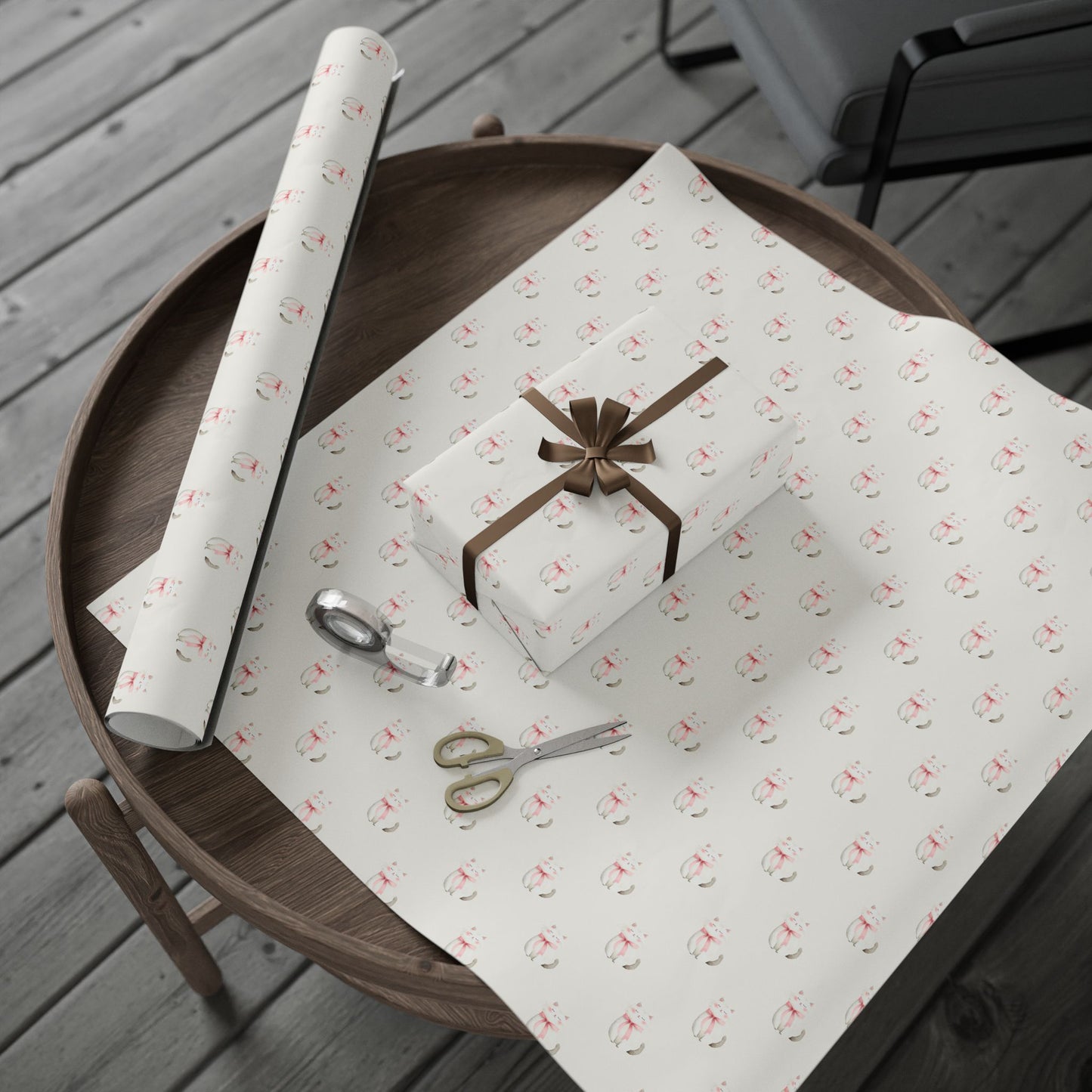 Grey Kitties Gift Wrap