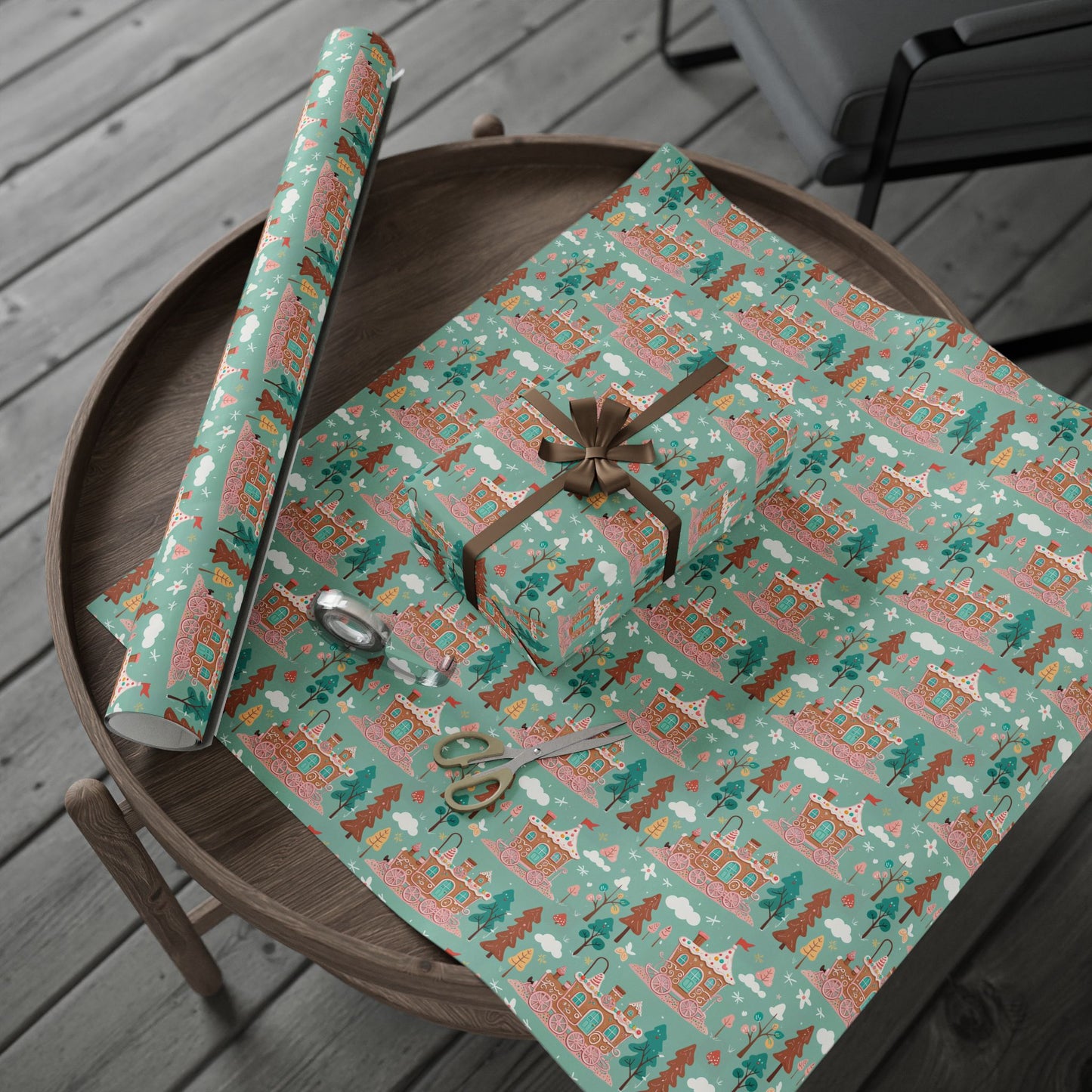 Gingerbread Express – Sugar Sleigh Rides Wrapping Paper