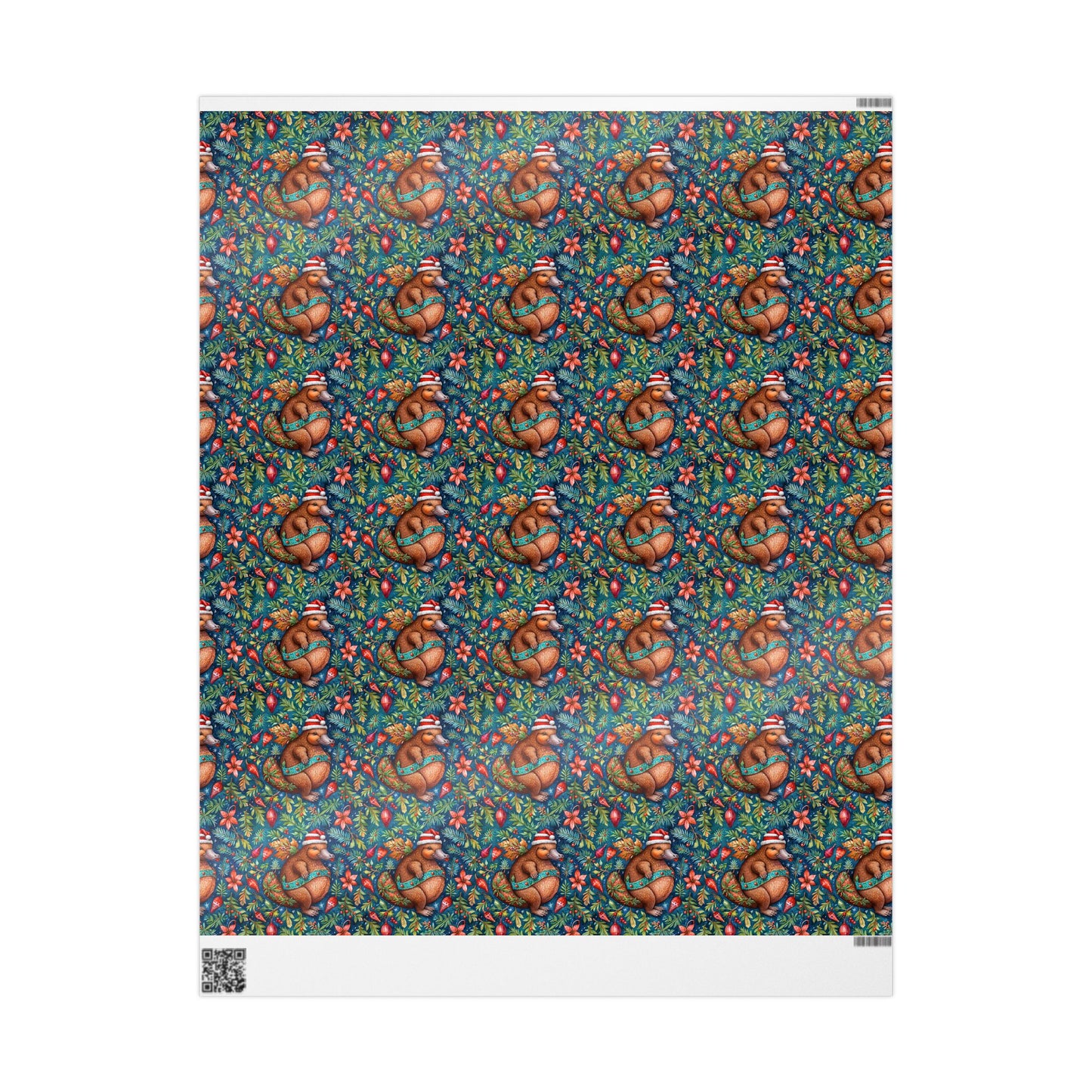 Merry & Quirky – Festive Platypus Wrapping Paper
