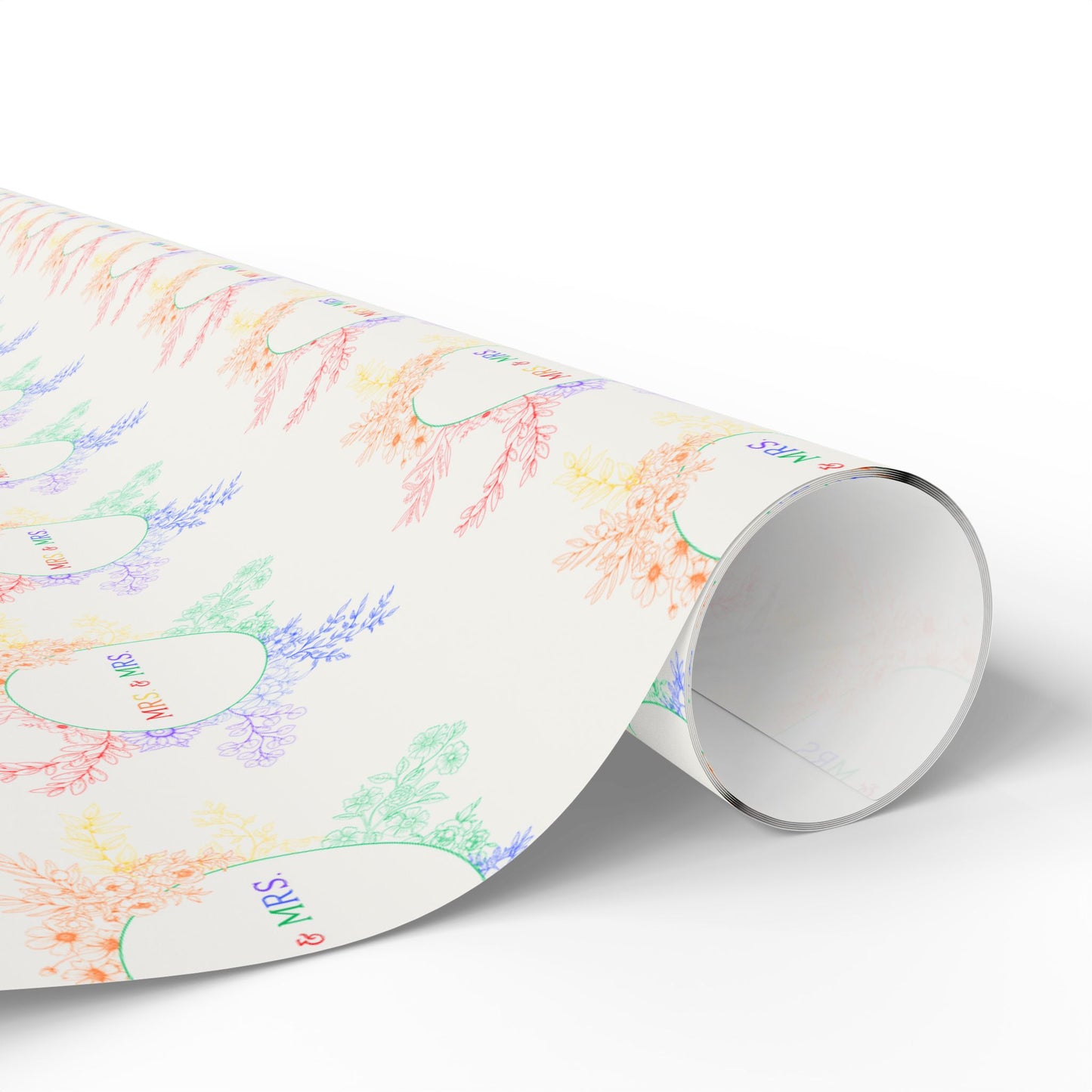 Rainbow Mrs. & Mrs. Gift Paper