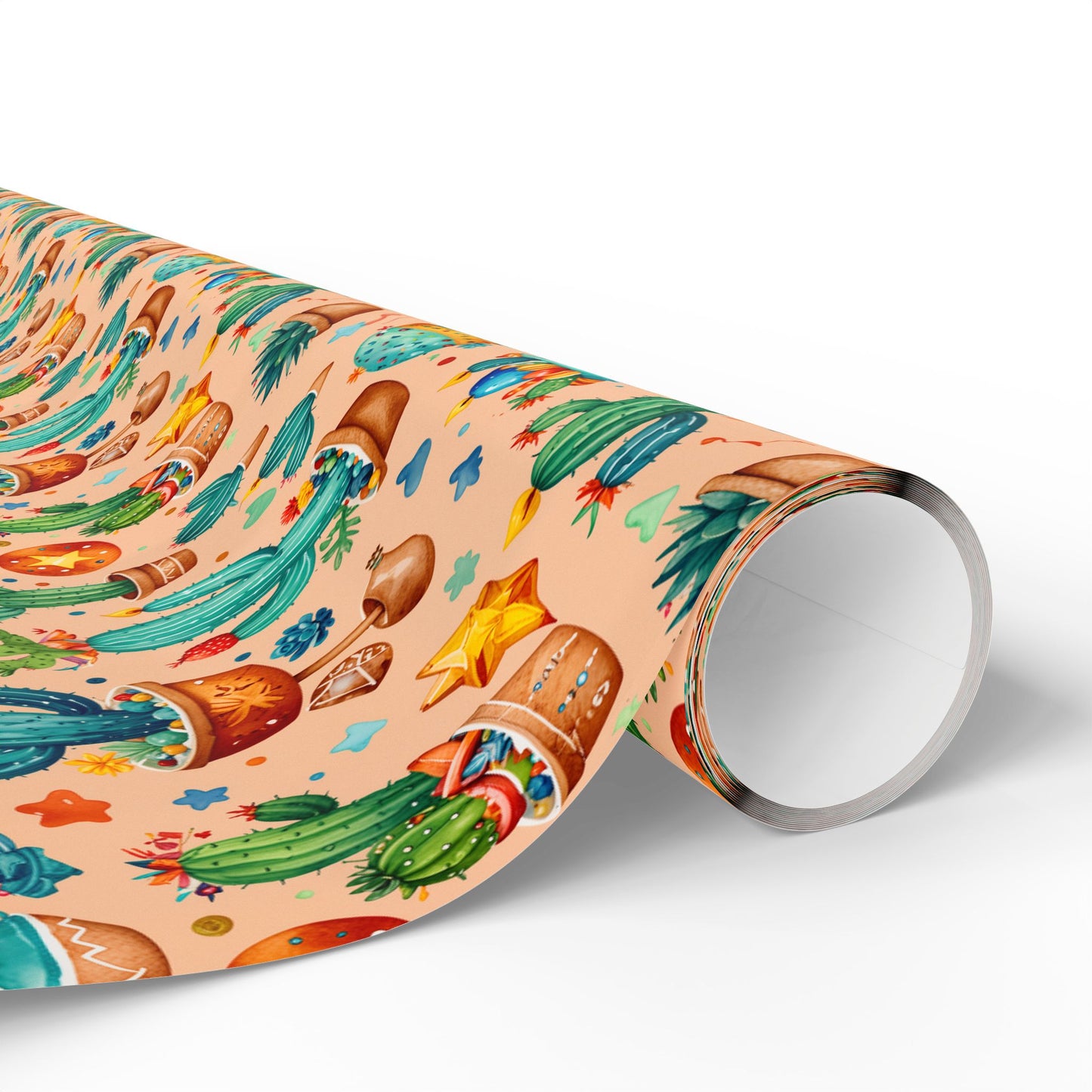 Cactus Pattern Birthday Wrapping Paper