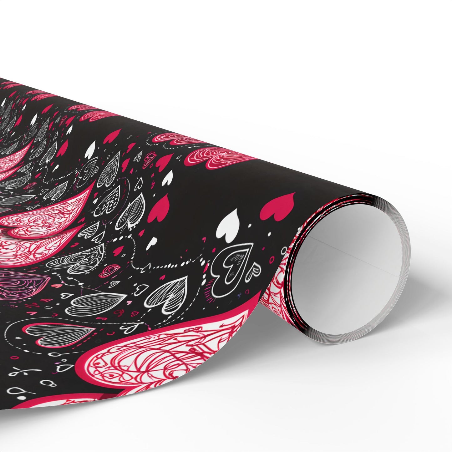Romantic Hearts Wrapping Paper