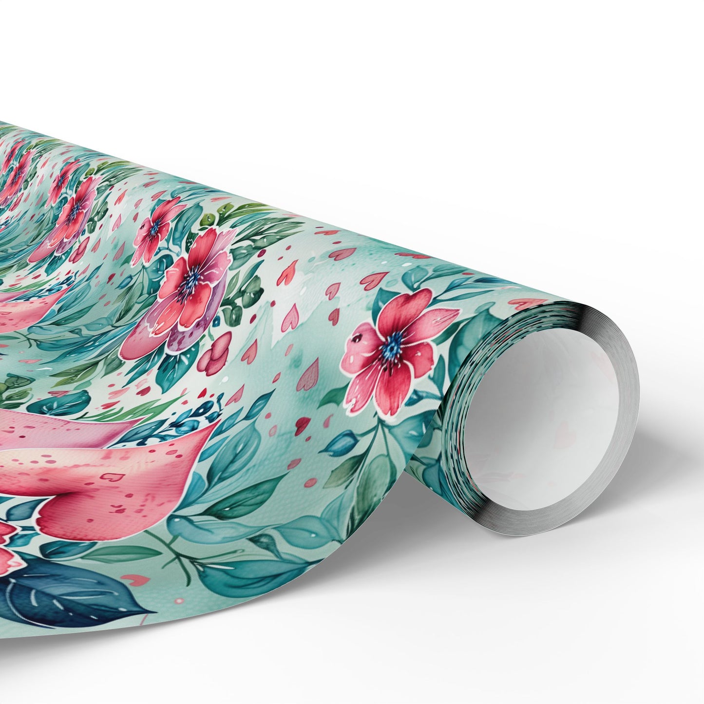 Blue & Pink Floral Gift Wrap