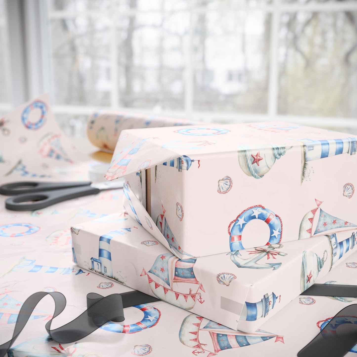 Whimsical Nautical Wrapping Paper