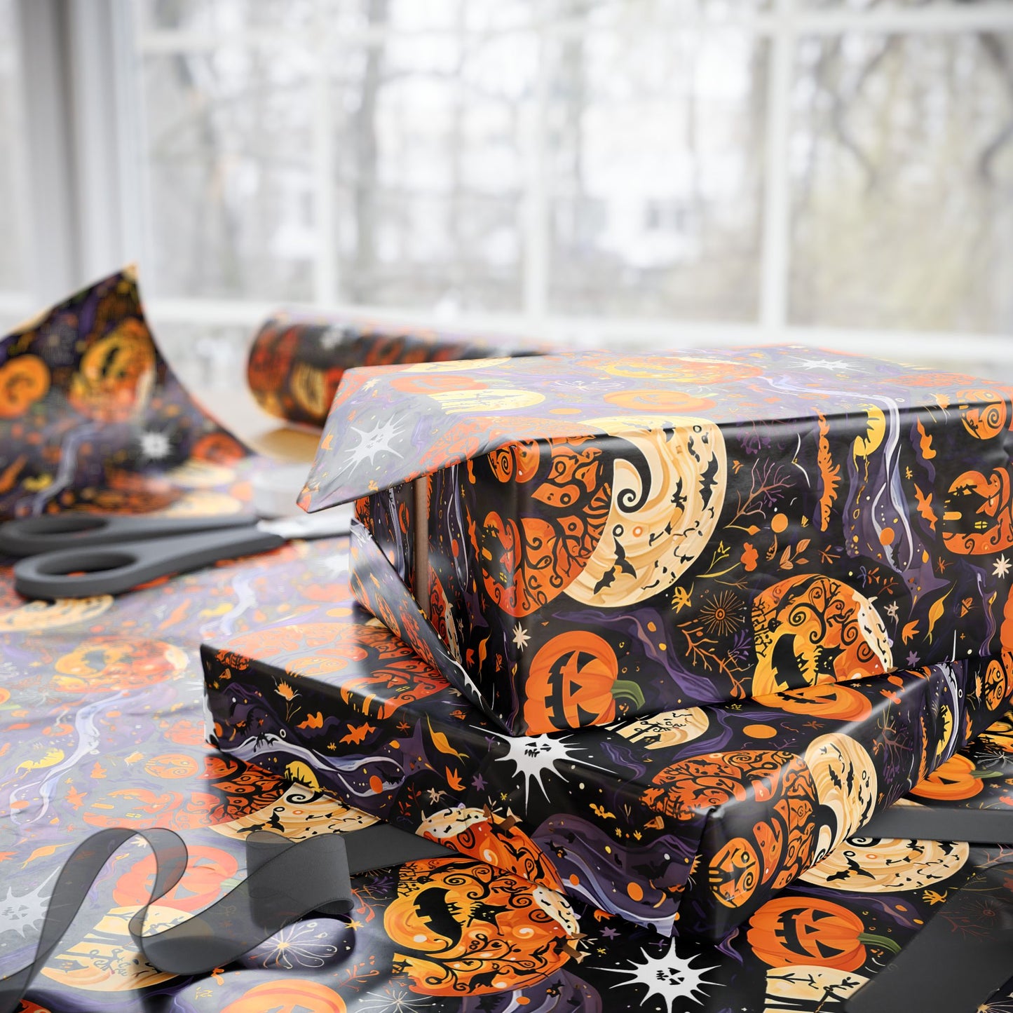 Spooky Halloween Gift Wrap for a Boo - tiful Surprise