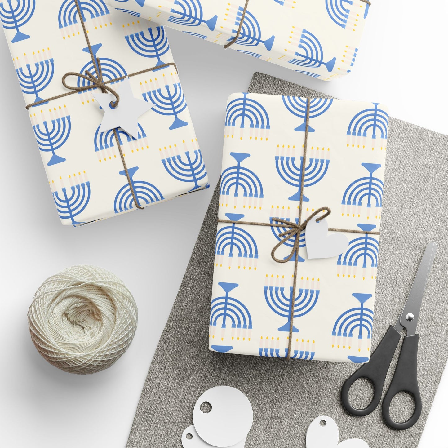 Hanukkah Menorah Wrapping Paper