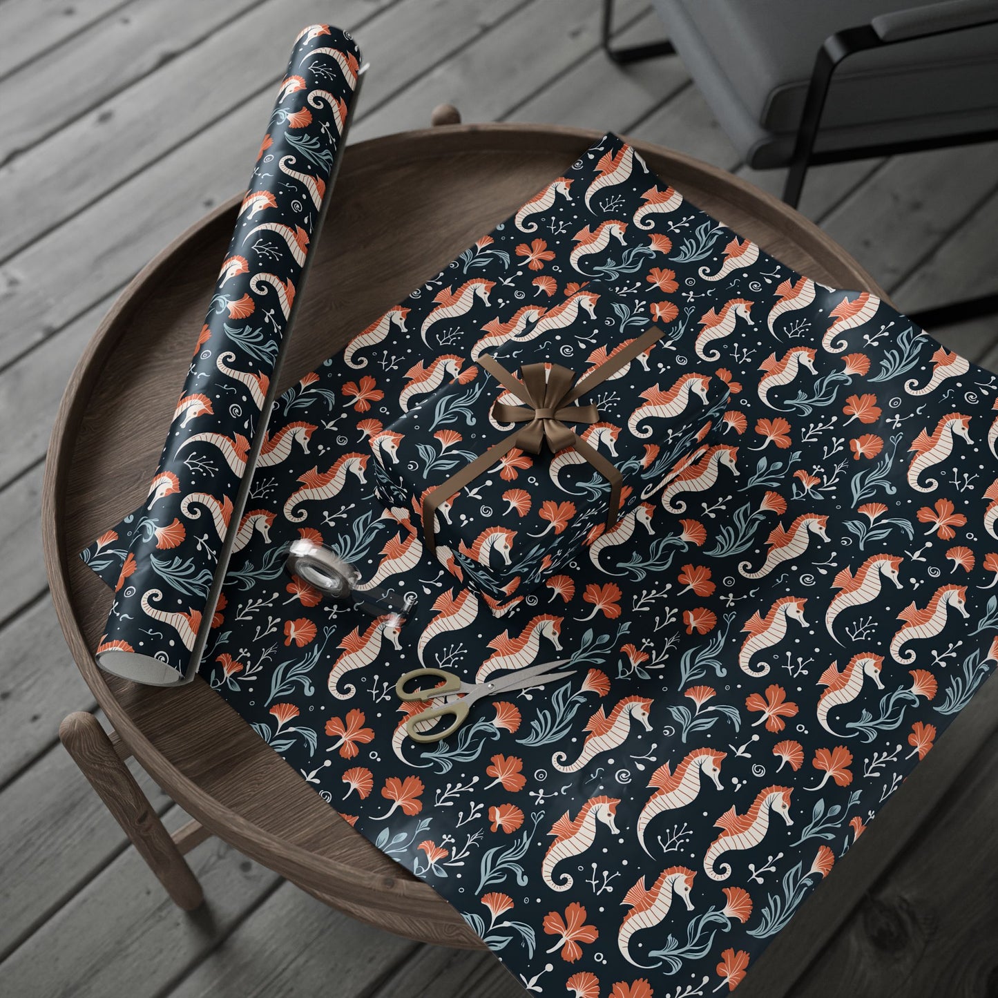 Underwater Vintage Seahorses Design