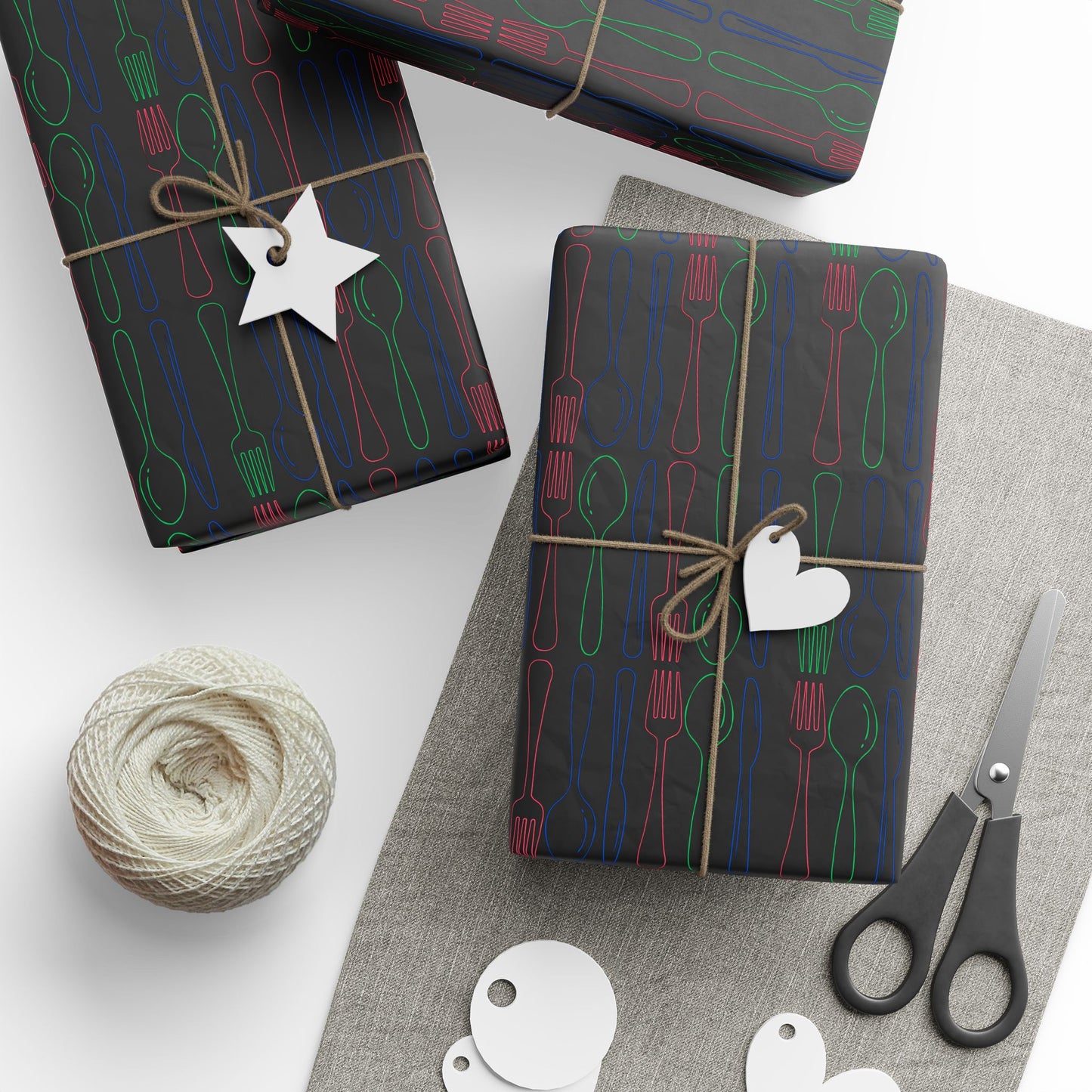Utensils Modern Gift Wrap Design