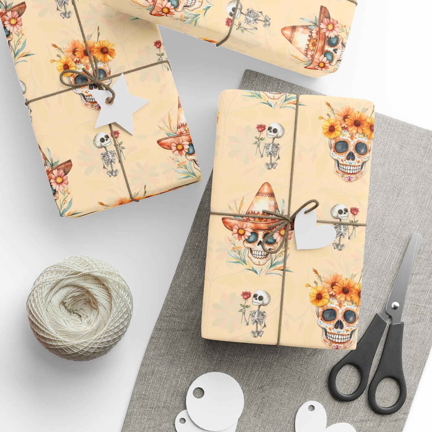 Fiesta Forever – Day of the Dead Floral Skull Wrapping Paper