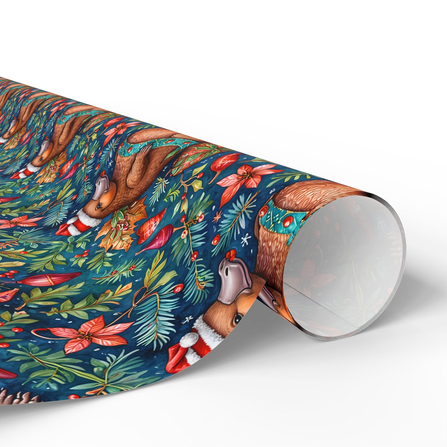 Merry & Quirky – Festive Platypus Wrapping Paper