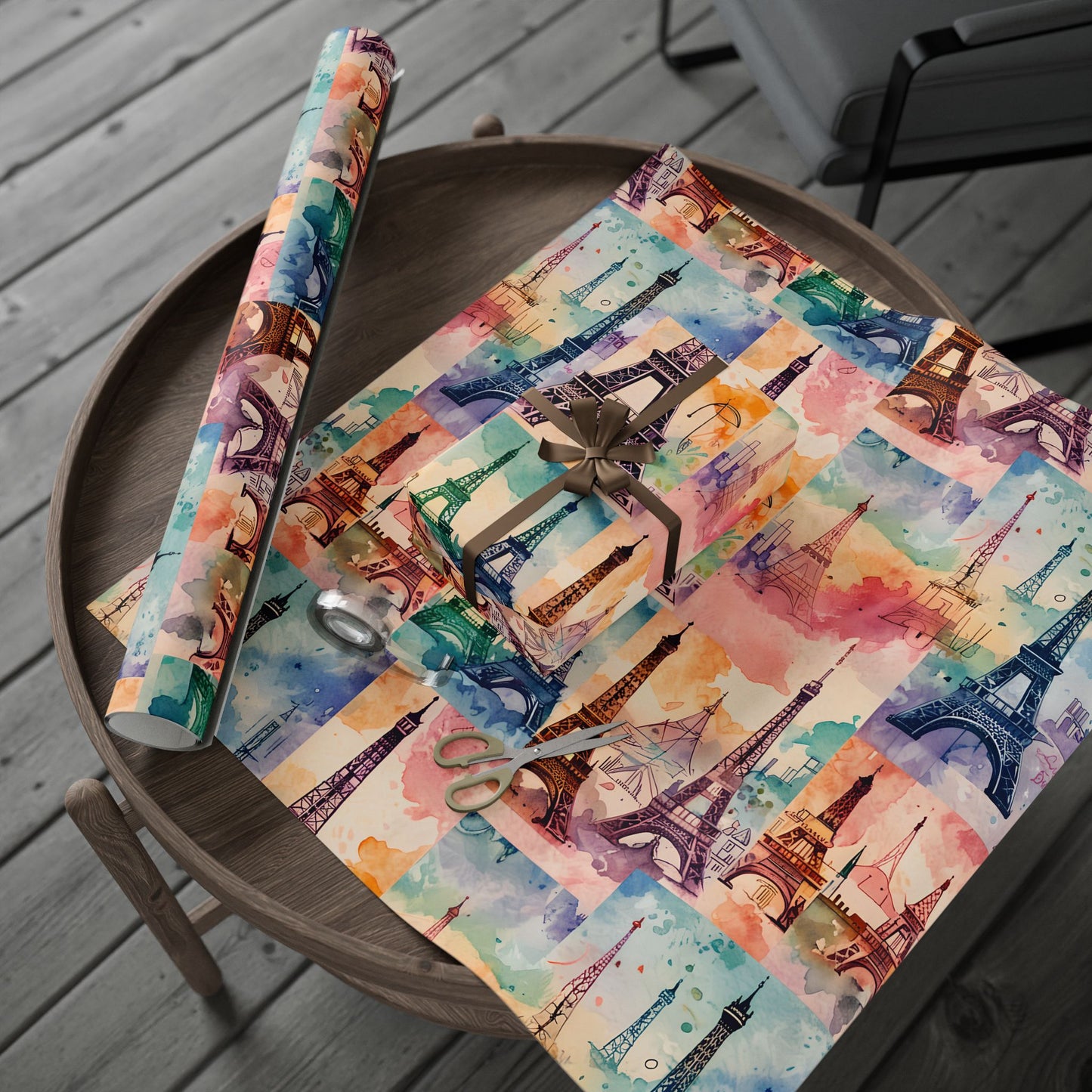 Vintage Paris Eiffel Tower Pastel Background