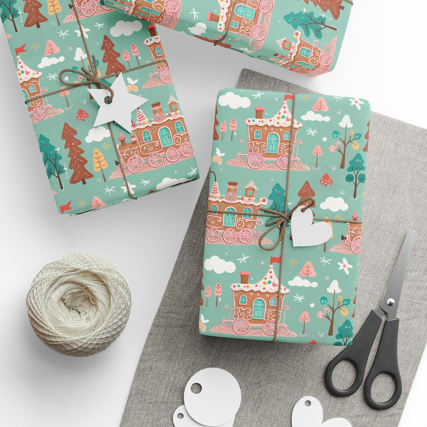 Gingerbread Express – Sugar Sleigh Rides Wrapping Paper