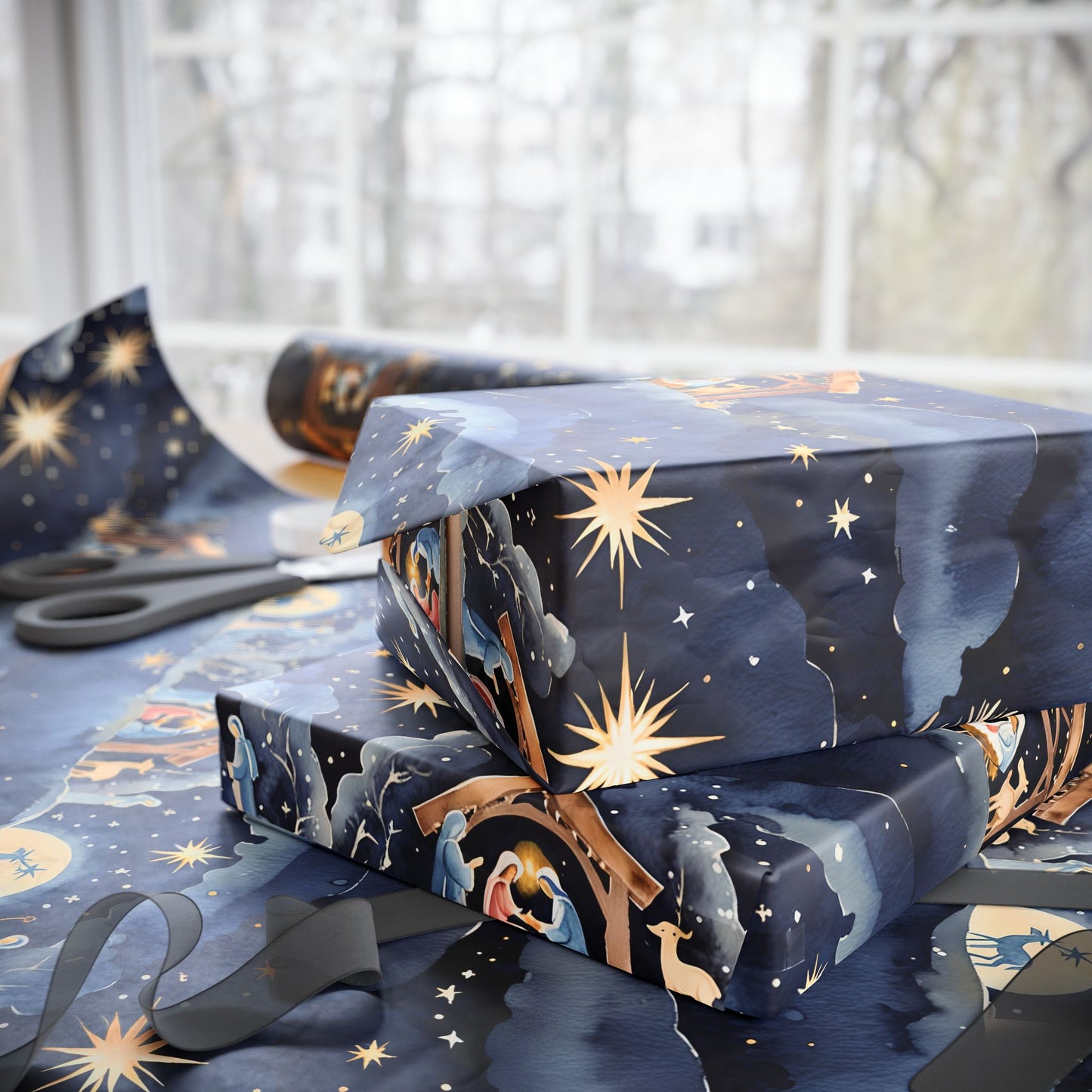 O Holy Night – Nativity Scene Wrapping Paper