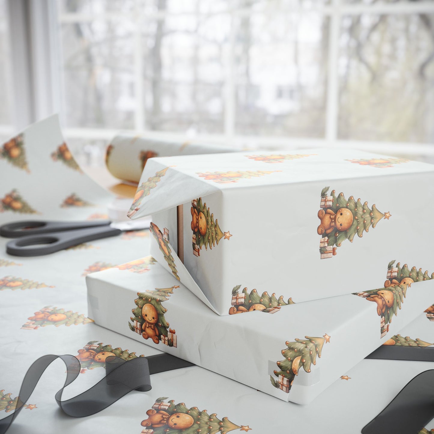Snuggle & Sprinkle – Gingerbread Dreams Wrapping Paper