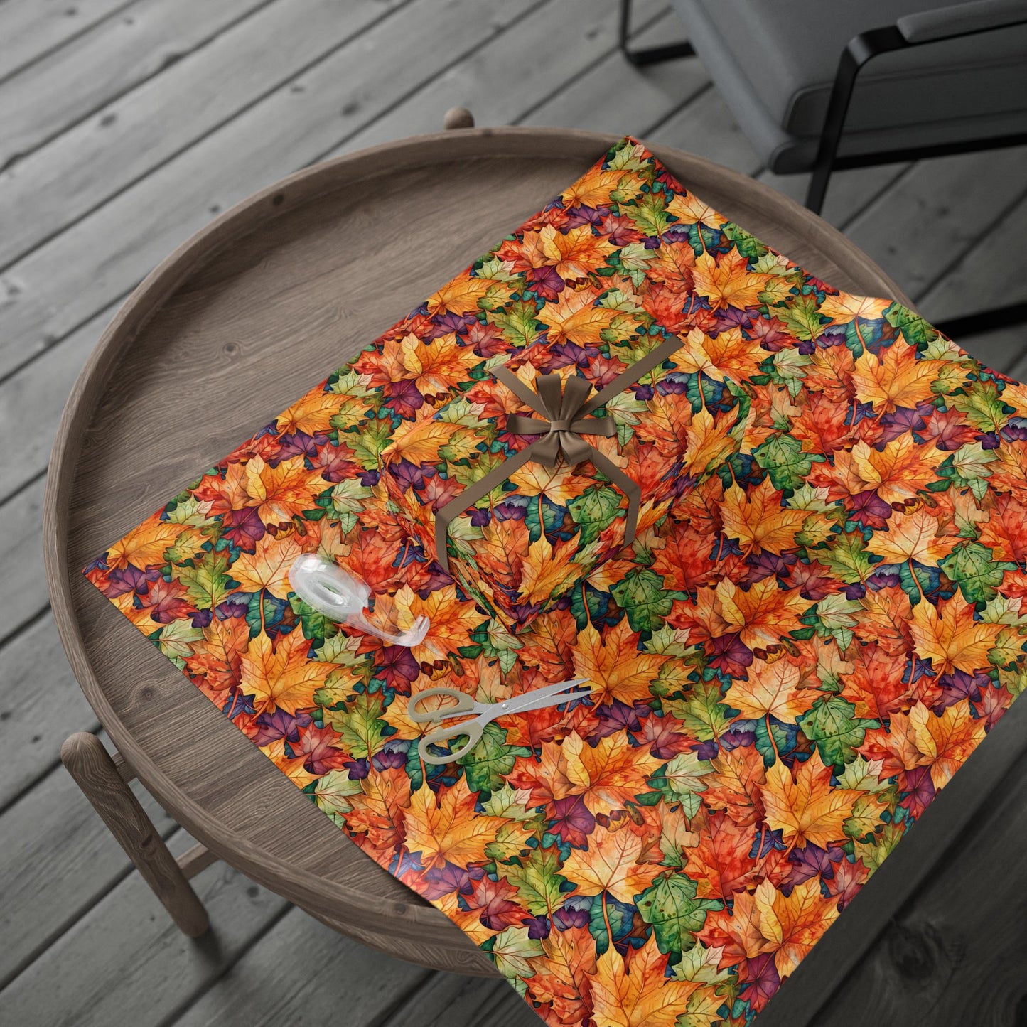 Fall Leaf Wrapping Papers, Autumn Gift Wrap