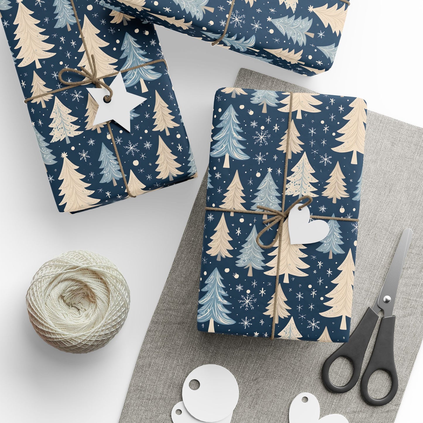 Frosted Pines & Midnight Whimsy Gift Wrap