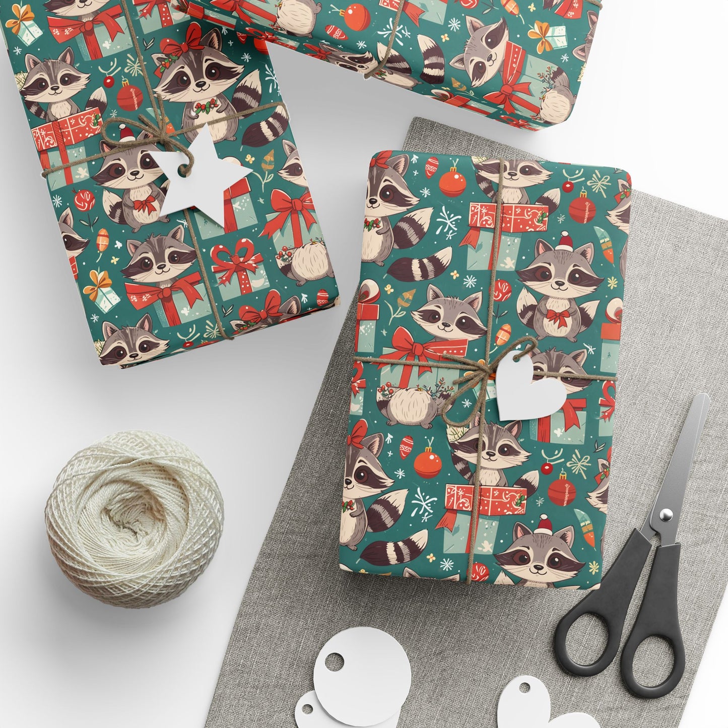 Wrapscallions – Raccoon Mischief Christmas Wrapping Paper