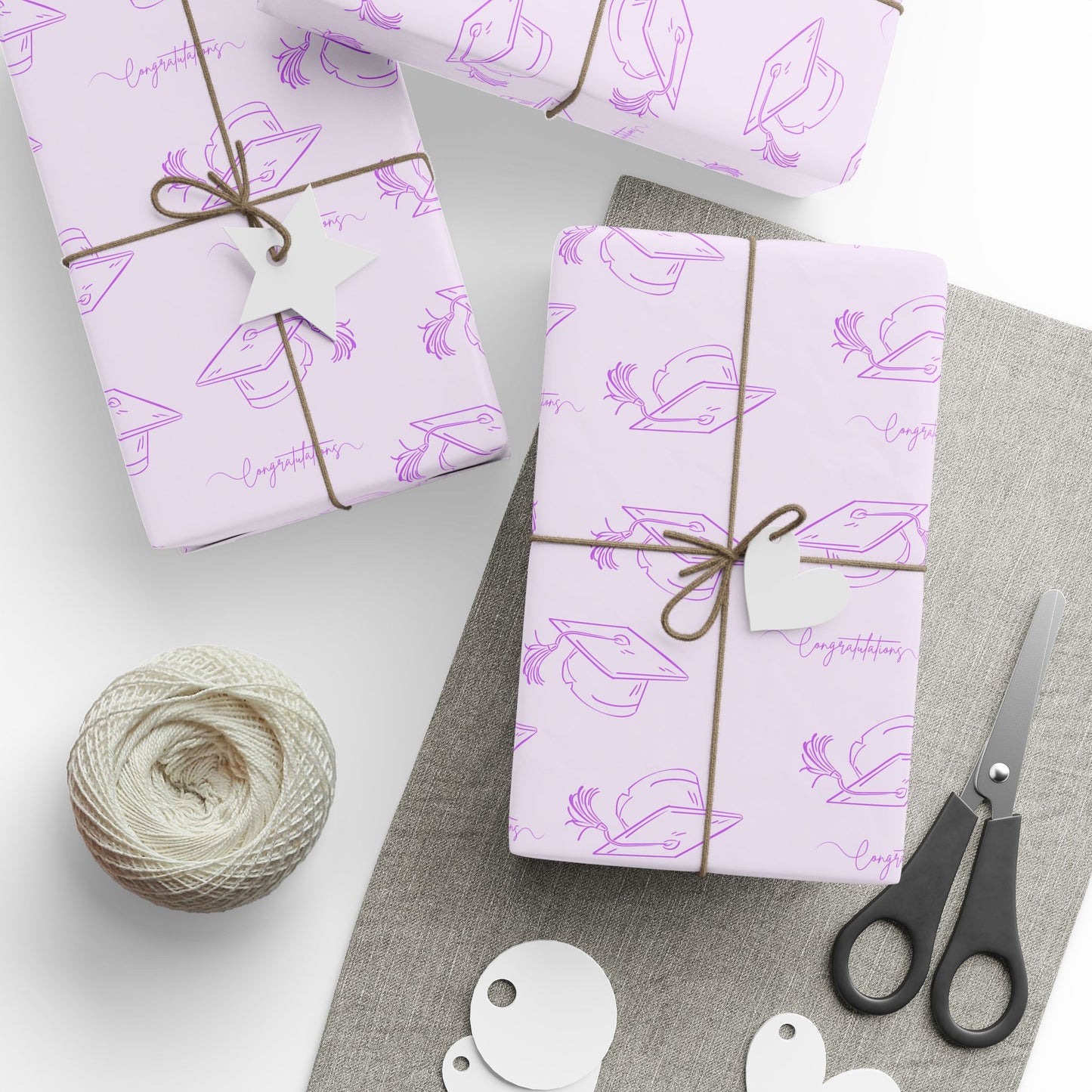 Purple Congratulations Wrapping Papers for Graduates