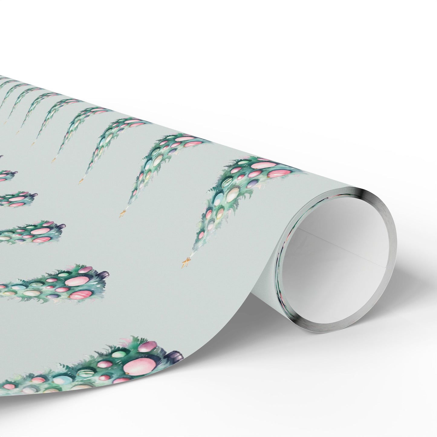 Pastel Pines – Dreamy Retro Christmas Tree Wrapping Paper