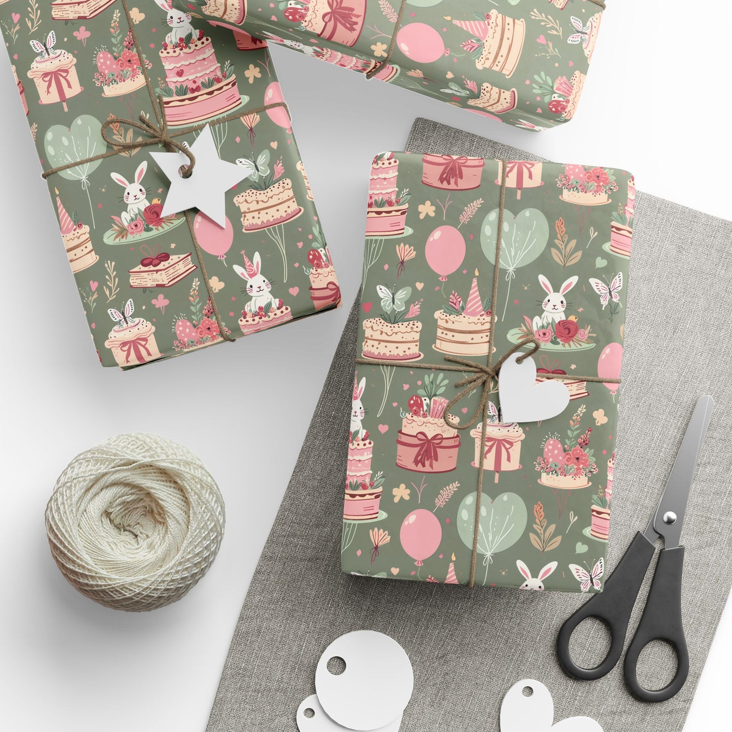 Charming Birthday Bunny Gift Wrap