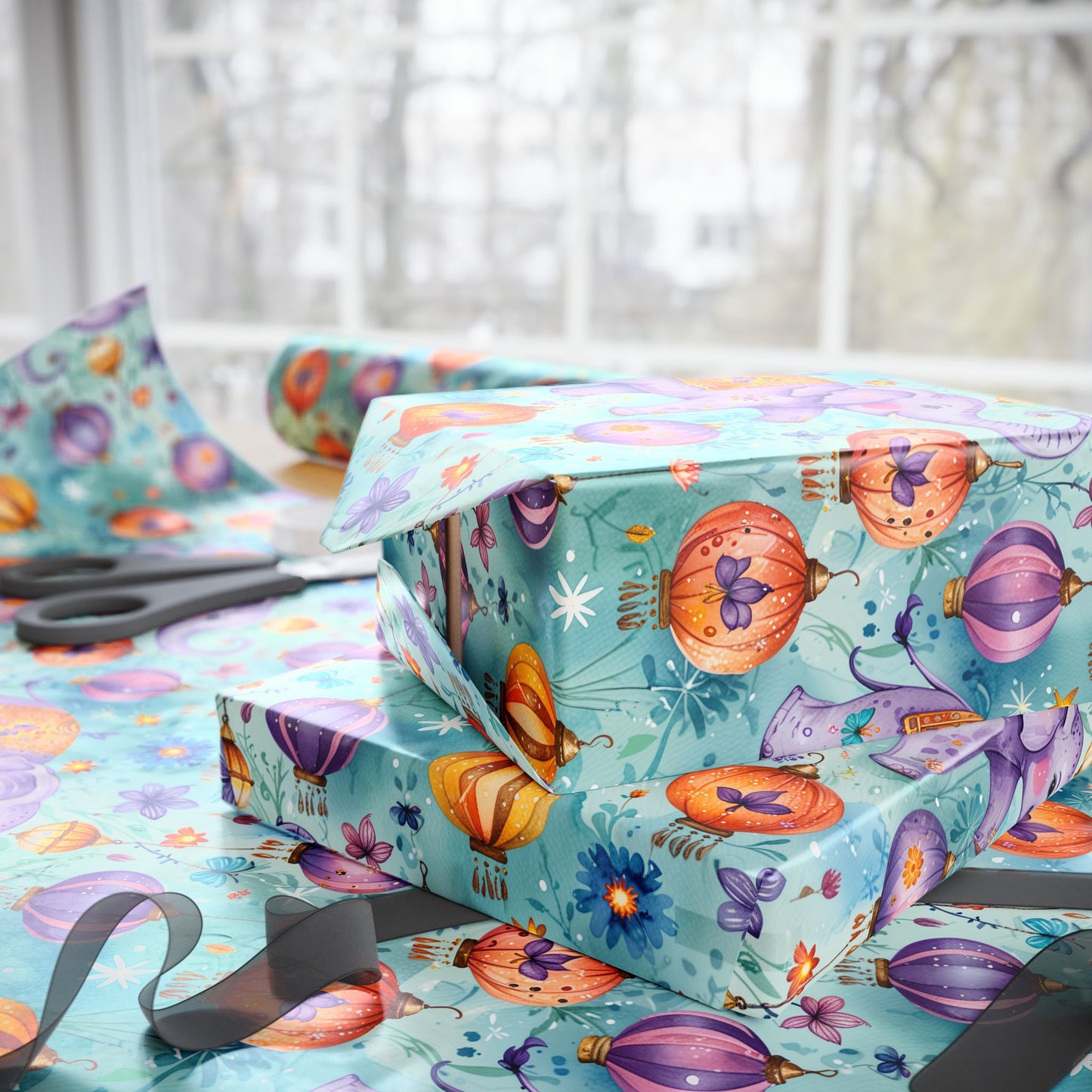 Diwali Festival Elephant Wrapping Papers