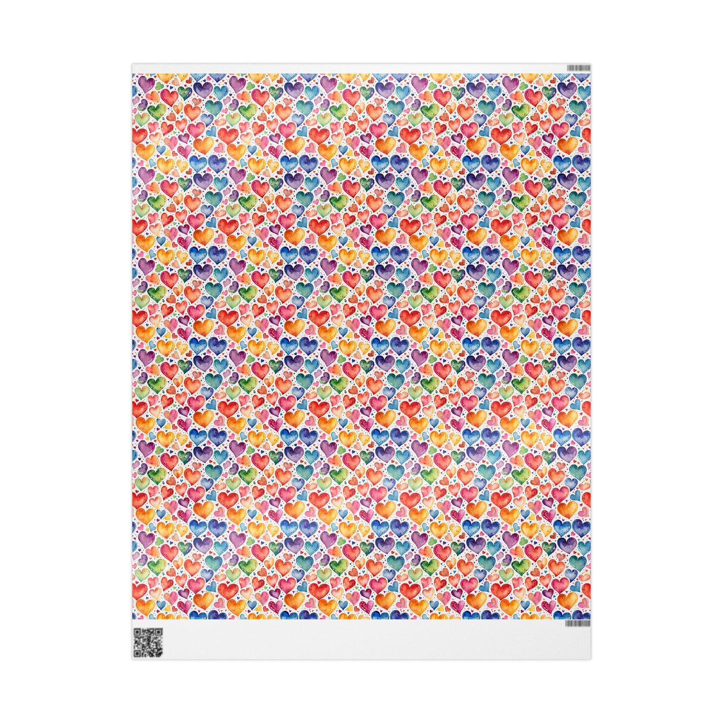 Vibrant Multicolor Heart Wrapping Paper