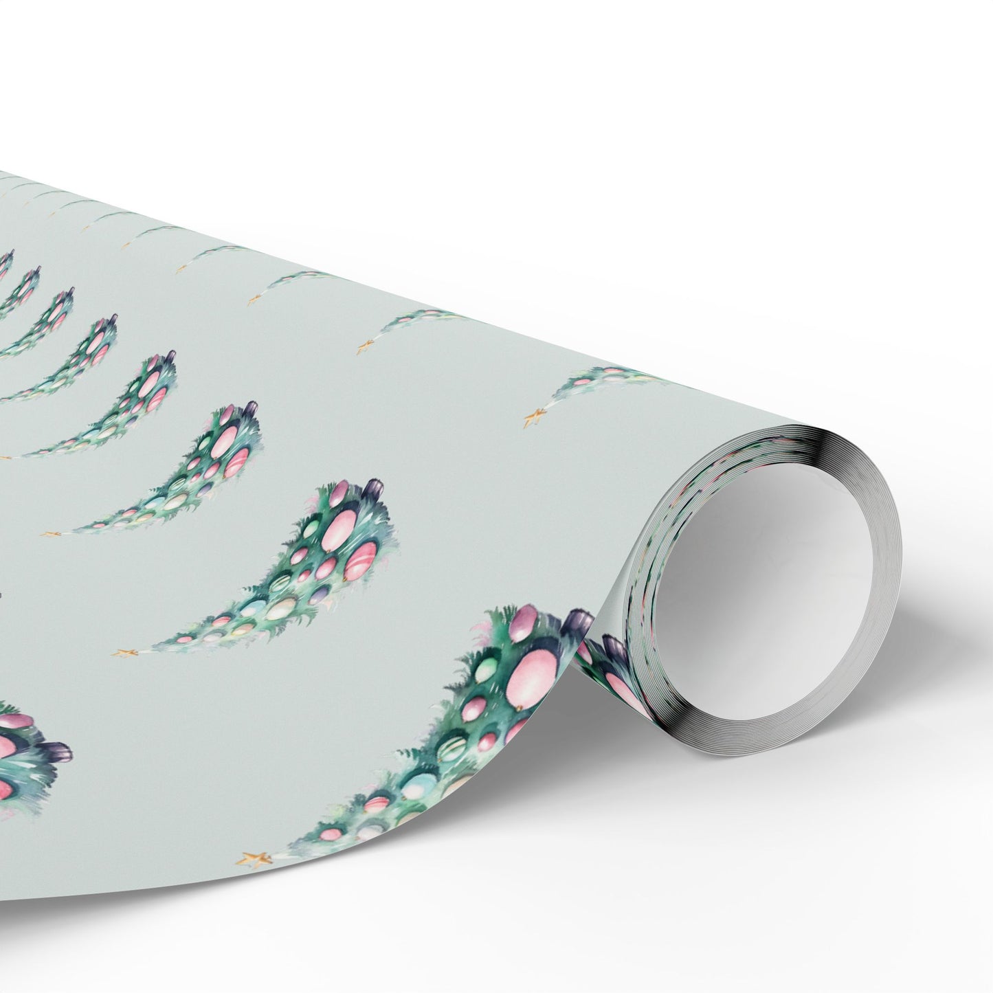 Pastel Pines – Dreamy Retro Christmas Tree Wrapping Paper