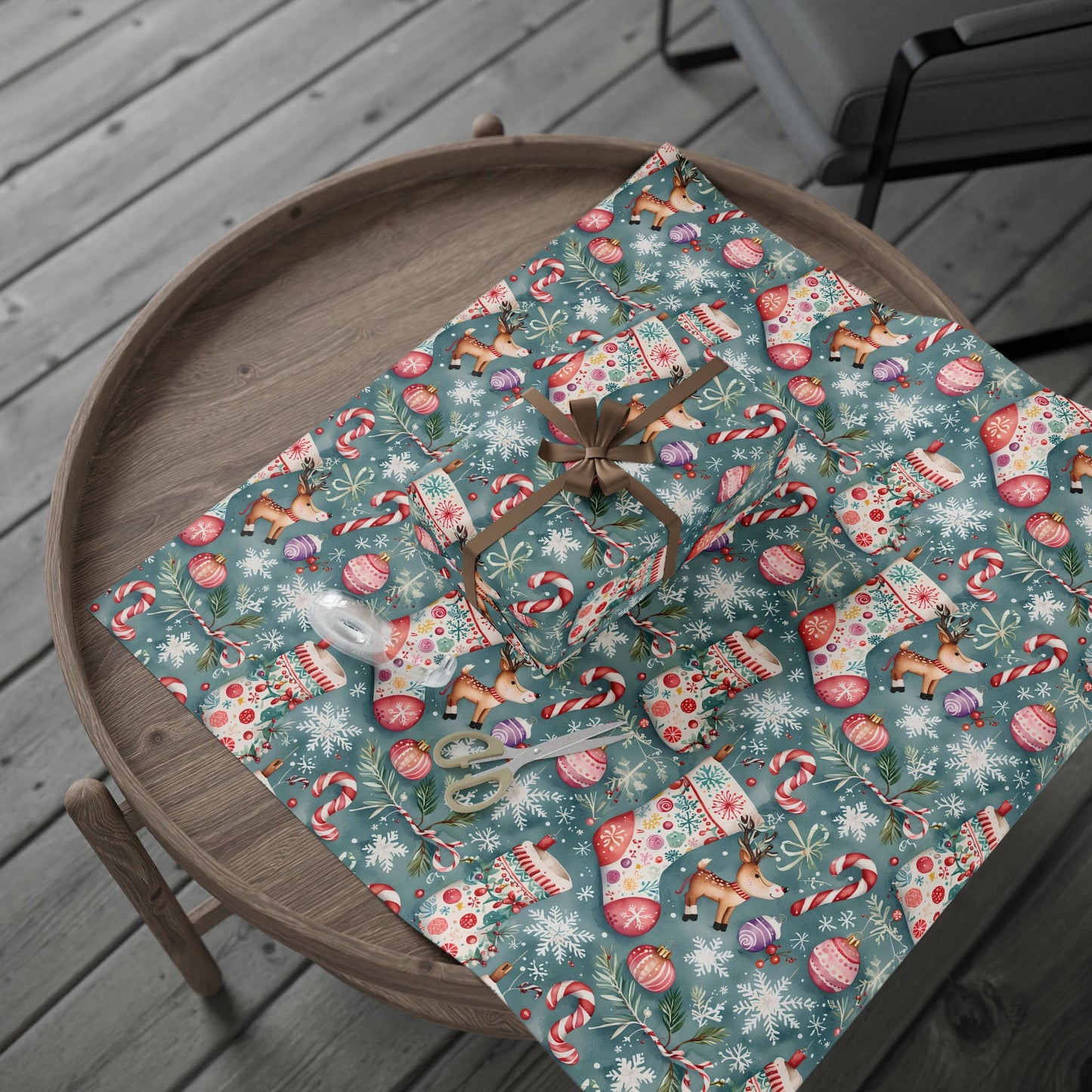 Stocking Situation – Sweet & Snuggly Christmas Wrapping Paper