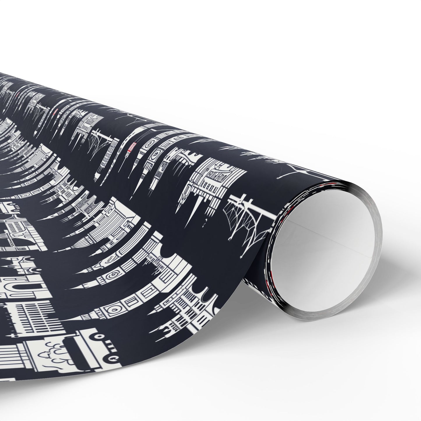 Cityscape Wrapping Paper – Elegant Gift Wrap for Holidays