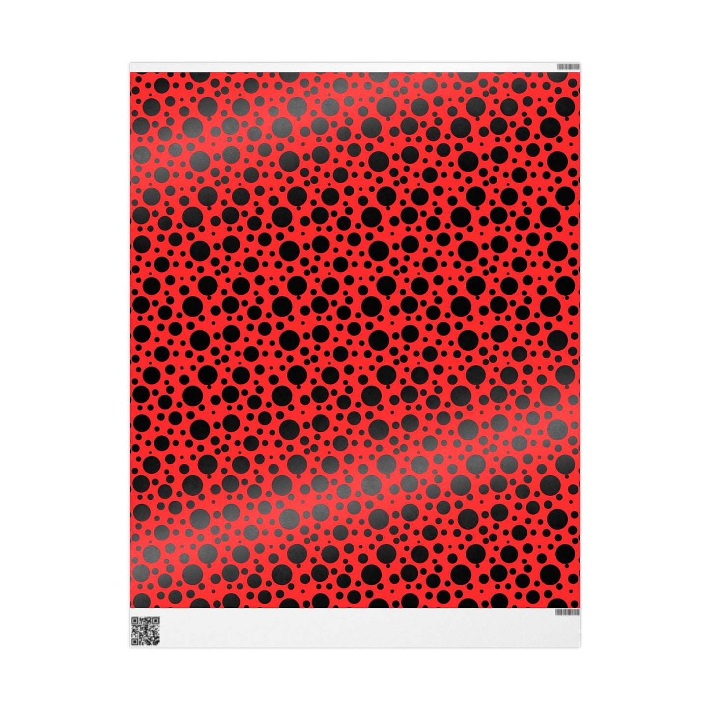 Dot Drama – Retro Red & Black Polka Dot Wrapping Paper