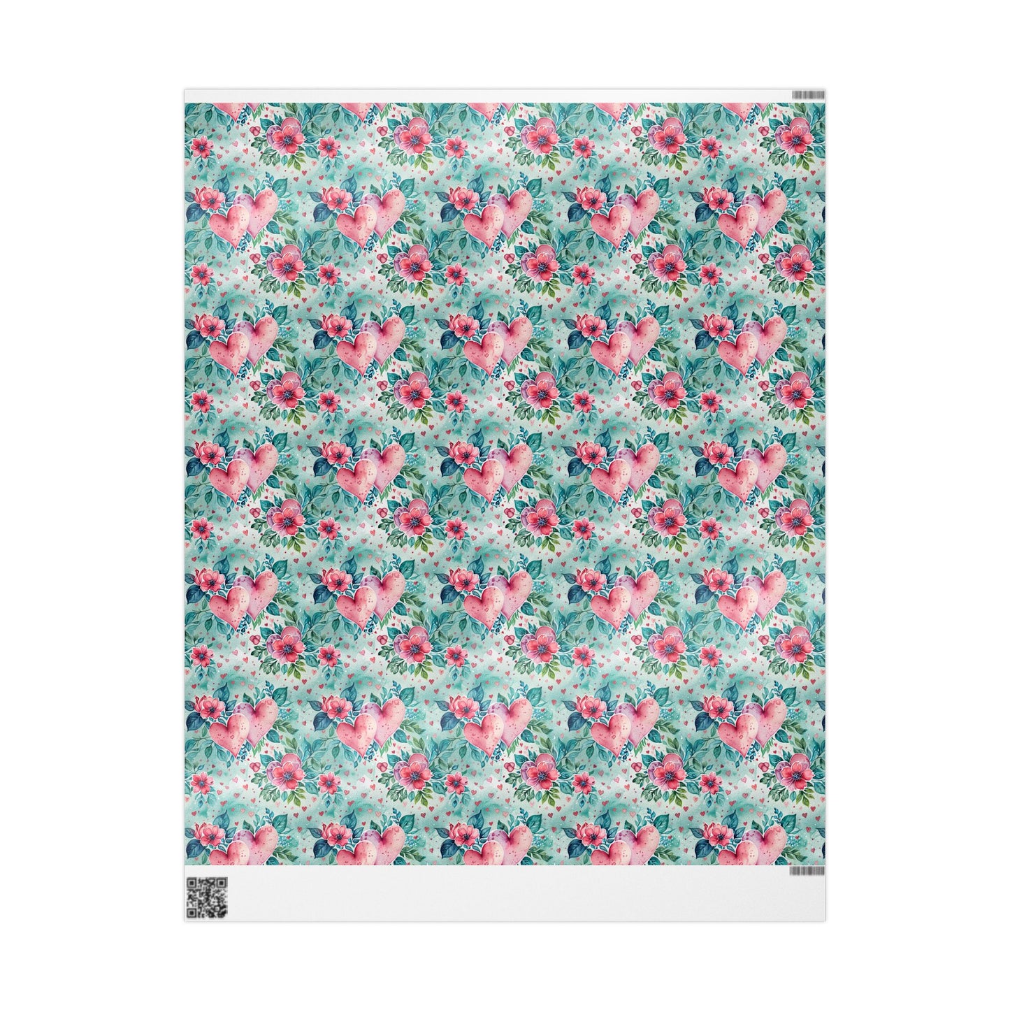 Blue & Pink Floral Gift Wrap